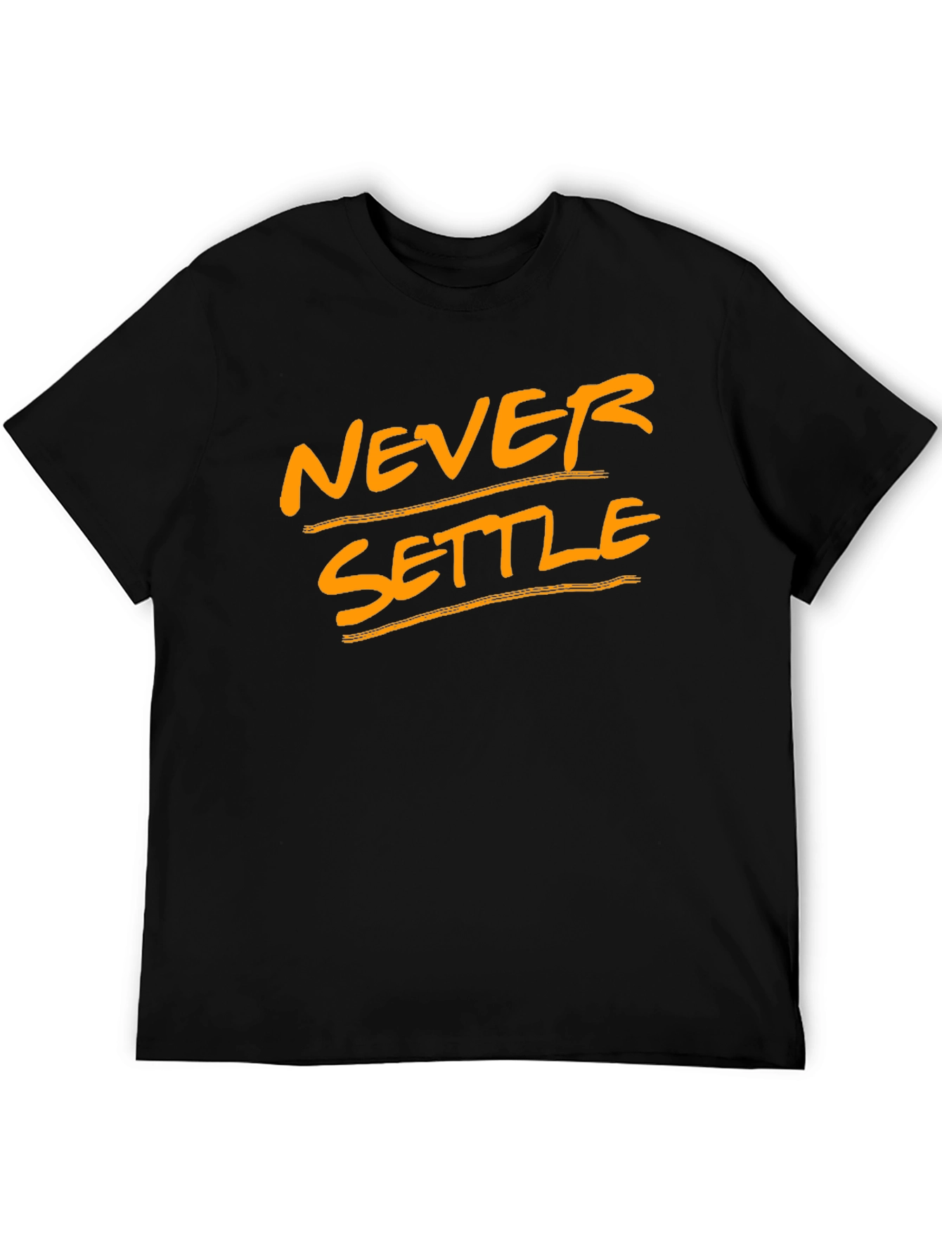 Never Settle Black T-Shirt