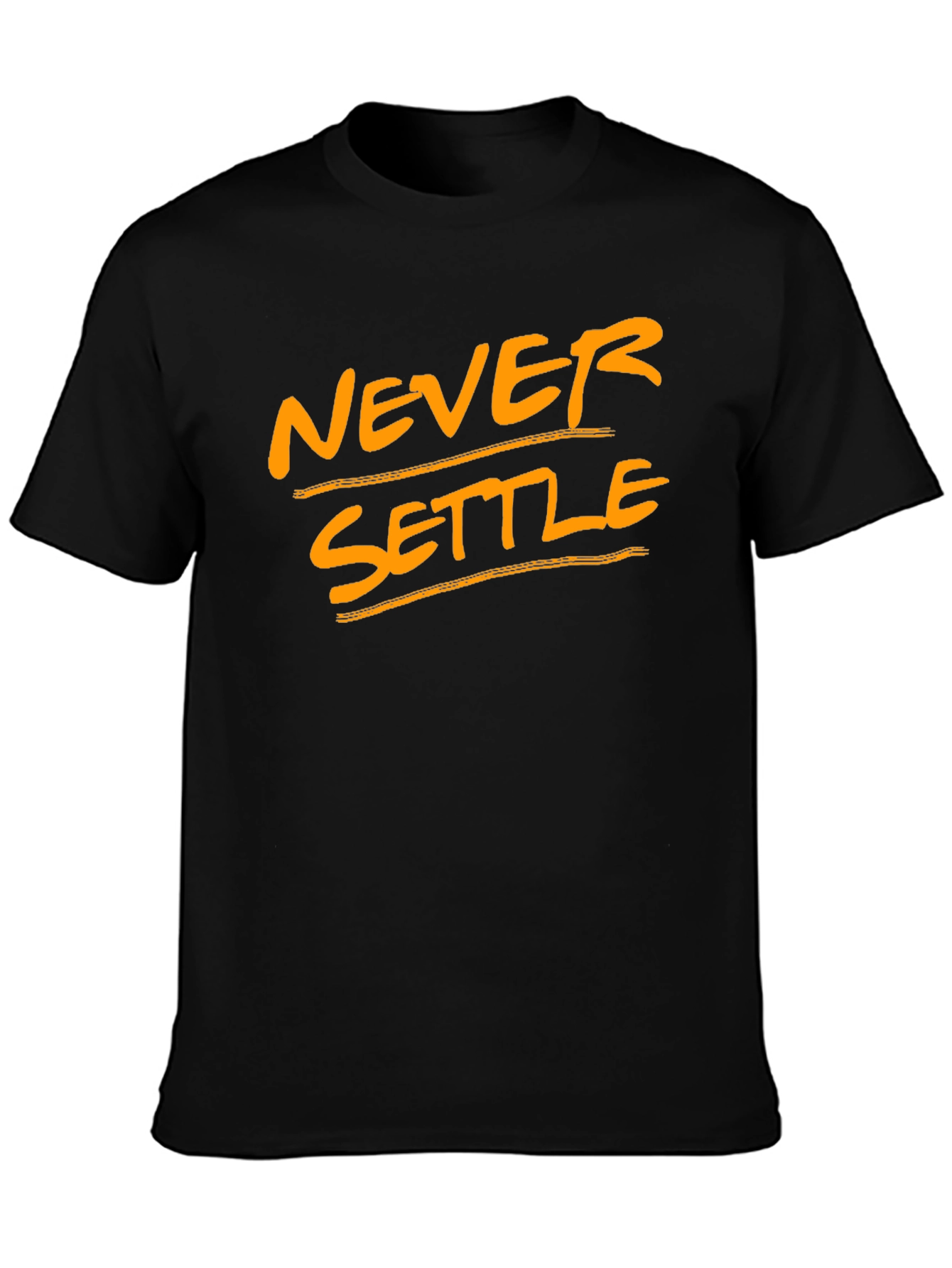 Never Settle Black T-Shirt