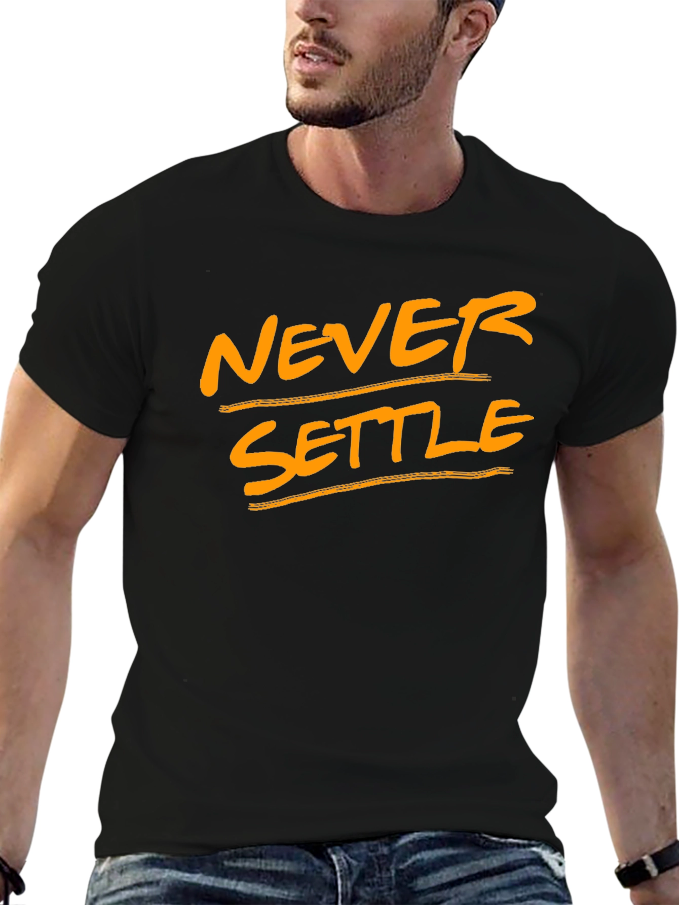 Never Settle Black T-Shirt