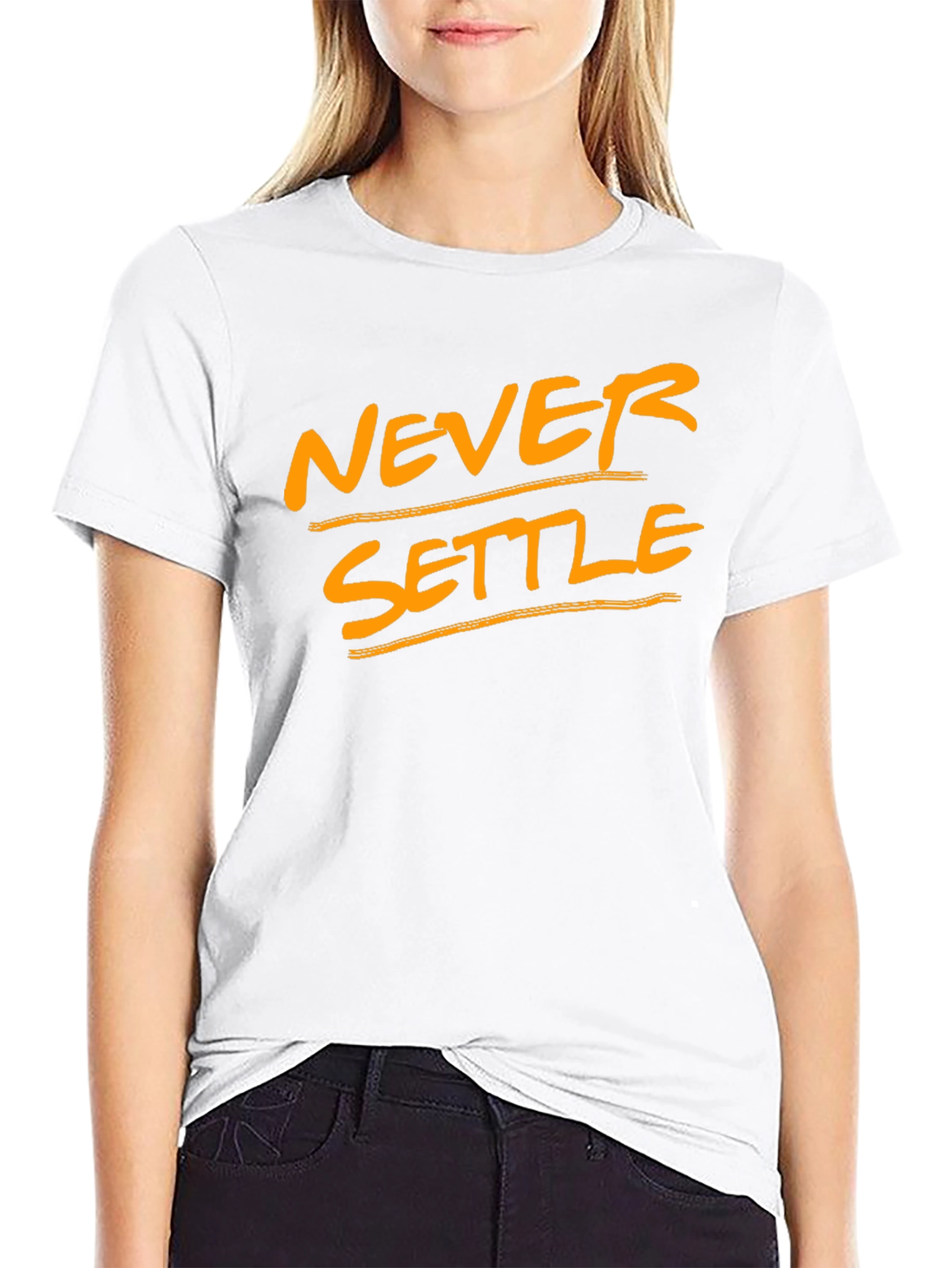 Never Settle Black T-Shirt