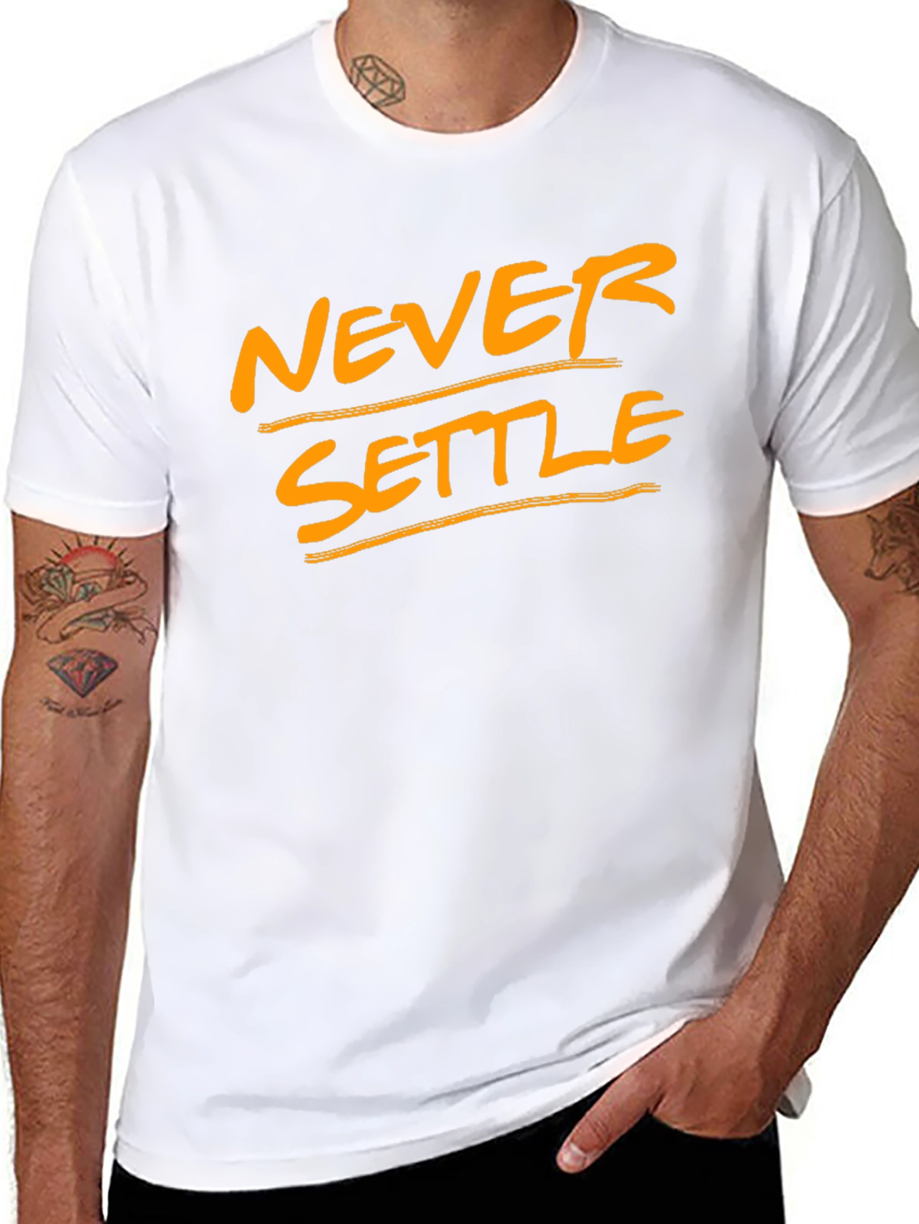 Never Settle Black T-Shirt