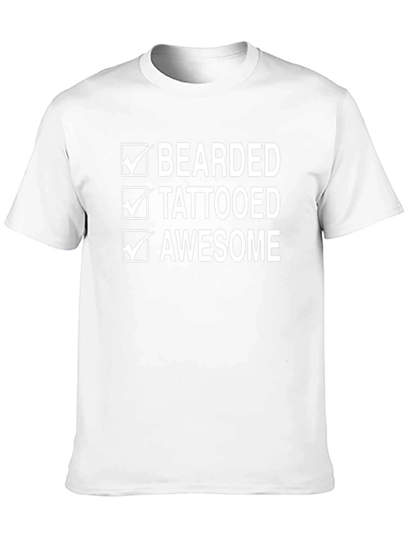 Bearded Tattooed Awesome Graphic Tee