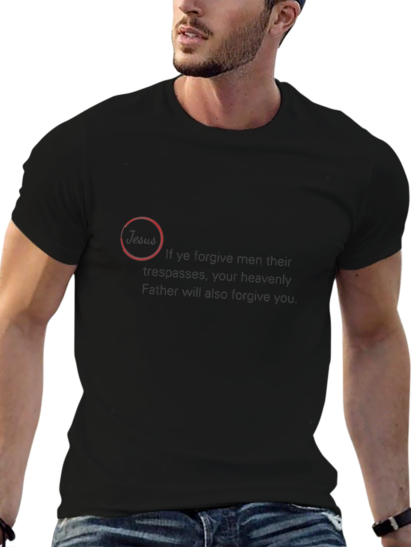 Forgiveness Graphic Black T-Shirt