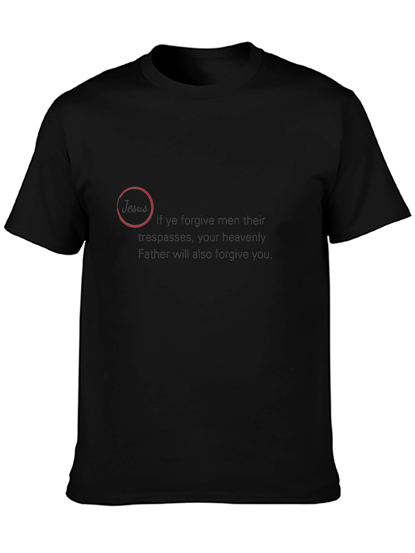 Forgiveness Graphic Black T-Shirt