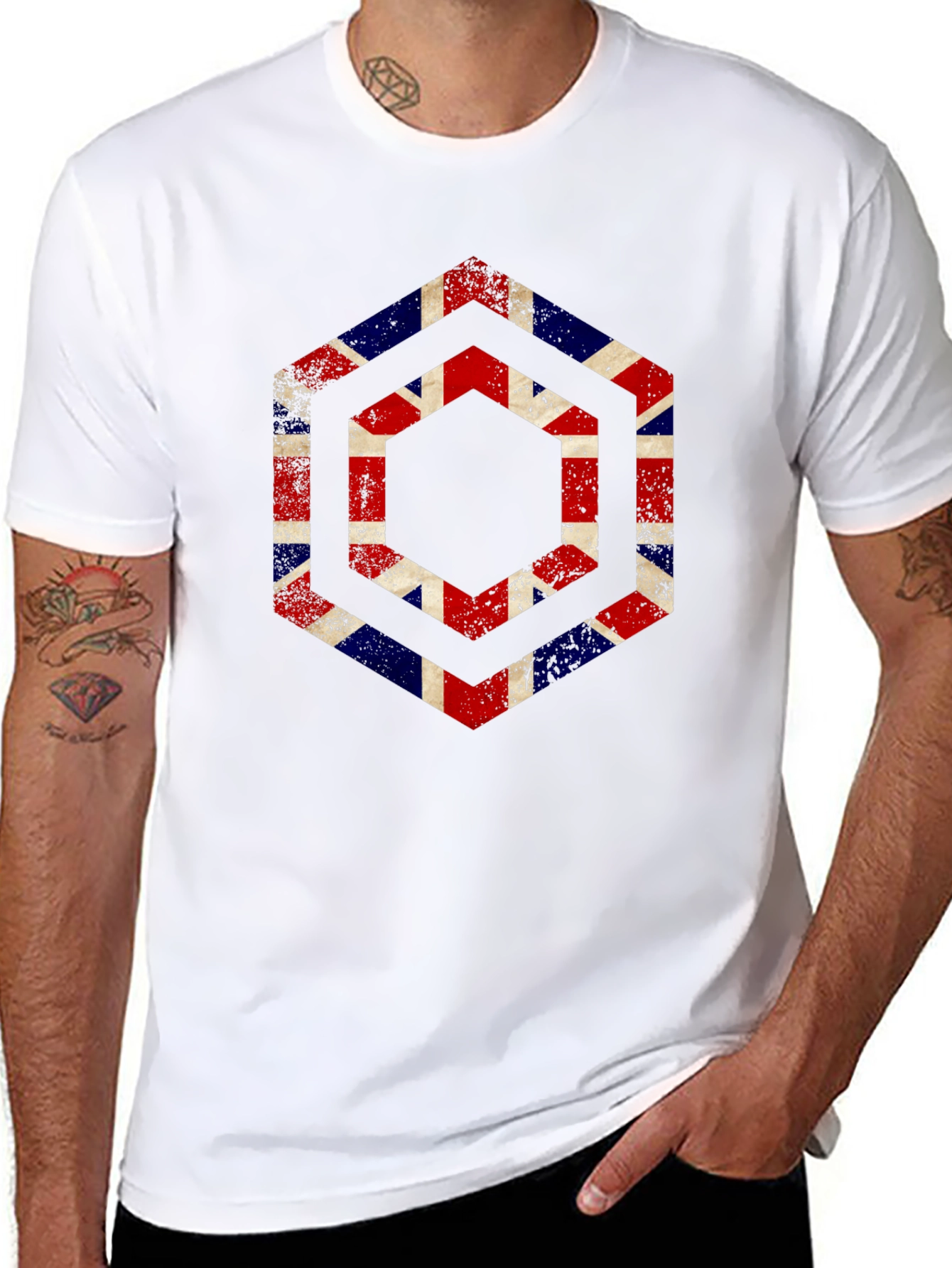Union Jack Hexagon Graphic Tee