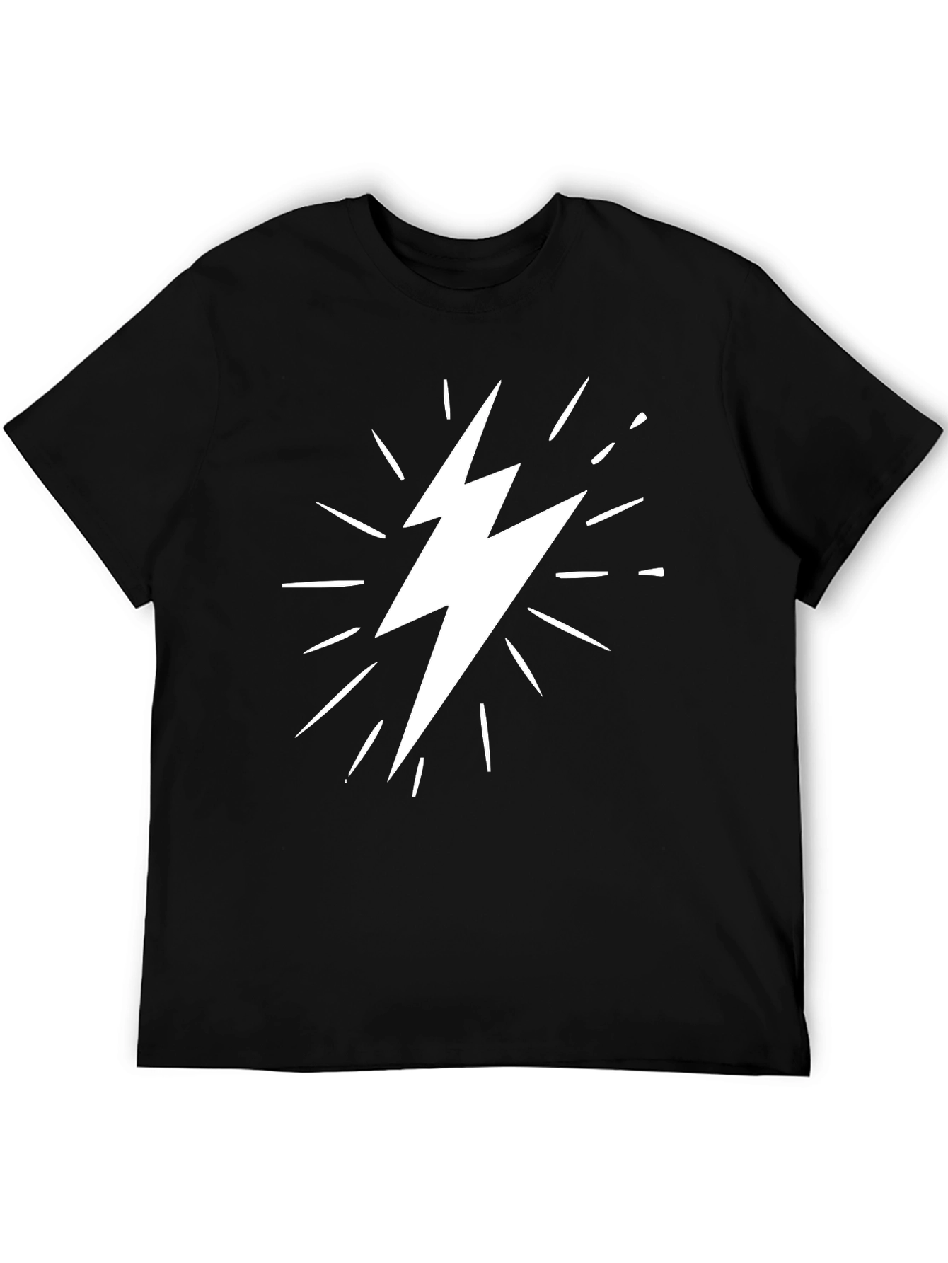 Lightning Bolt Graphic Tee - Classic Black T-Shirt