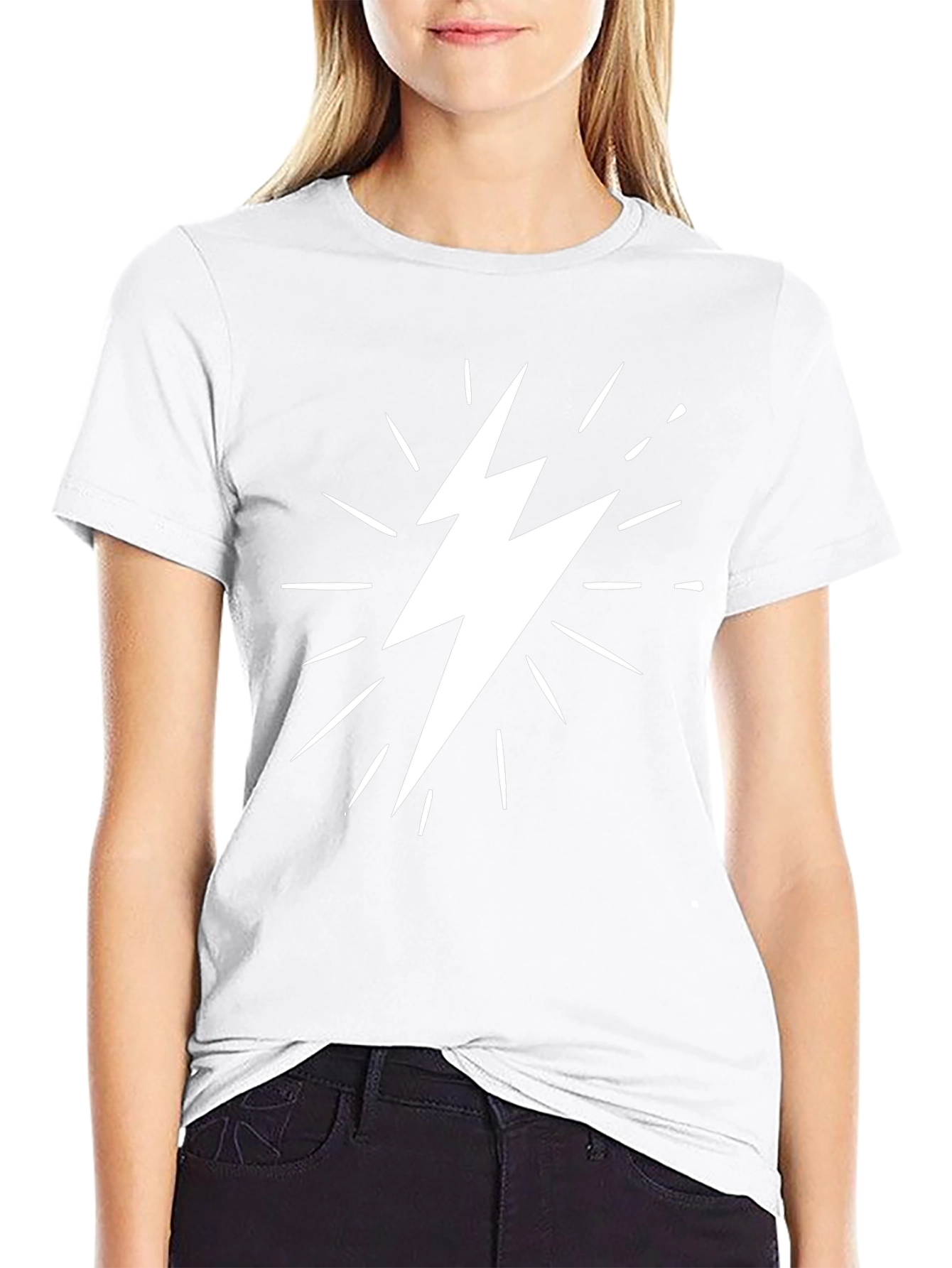 Lightning Bolt Graphic Tee - Classic Black T-Shirt