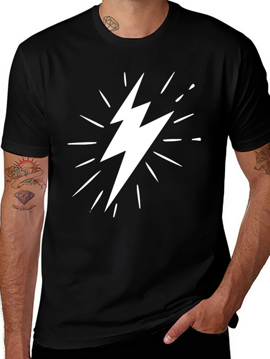 Lightning Bolt Graphic Tee - Classic Black T-Shirt