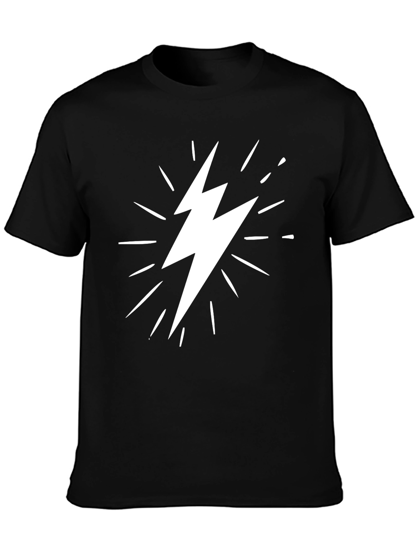 Lightning Bolt Graphic Tee - Classic Black T-Shirt