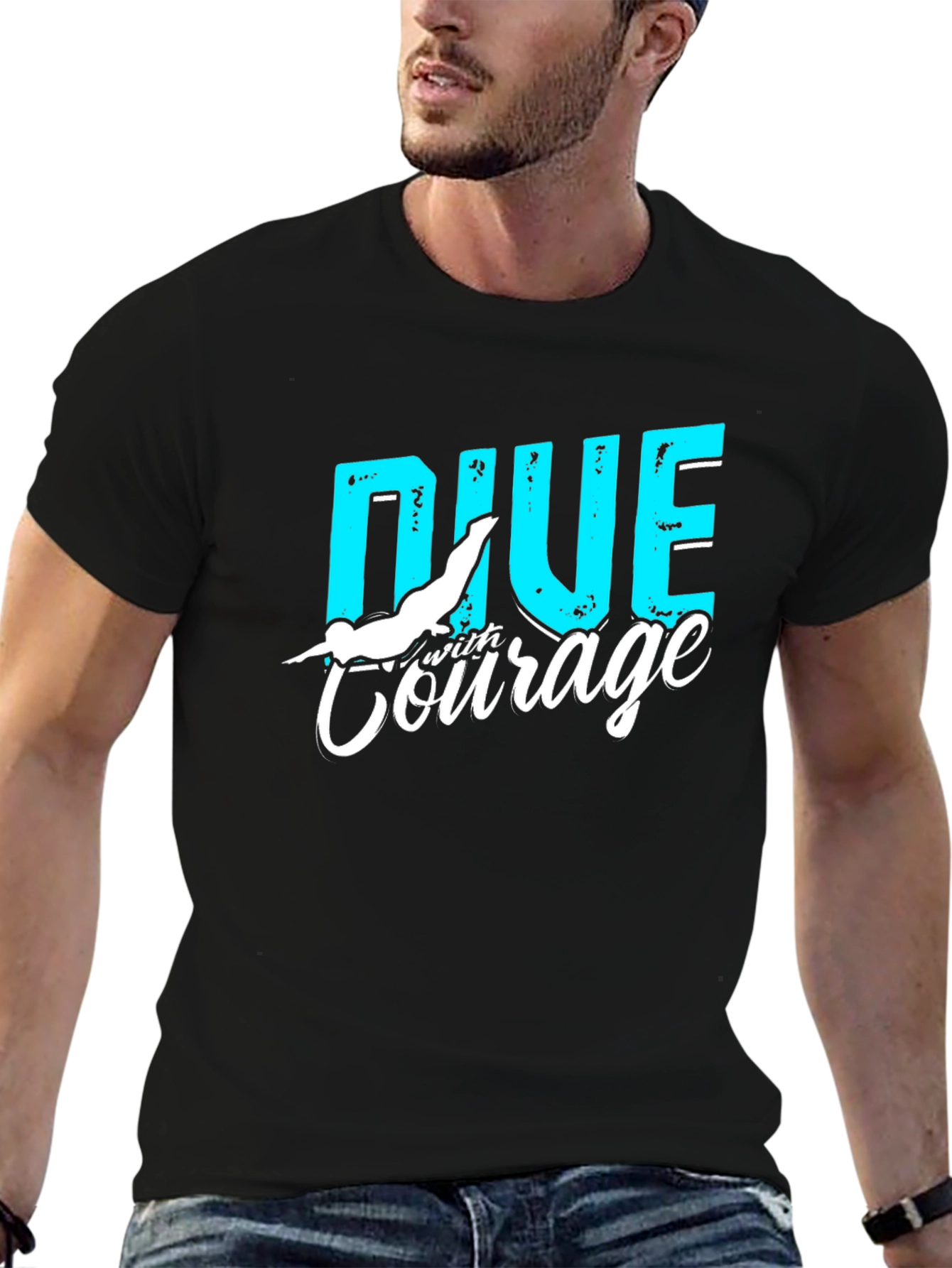 Dive with Courage Graphic T-Shirt