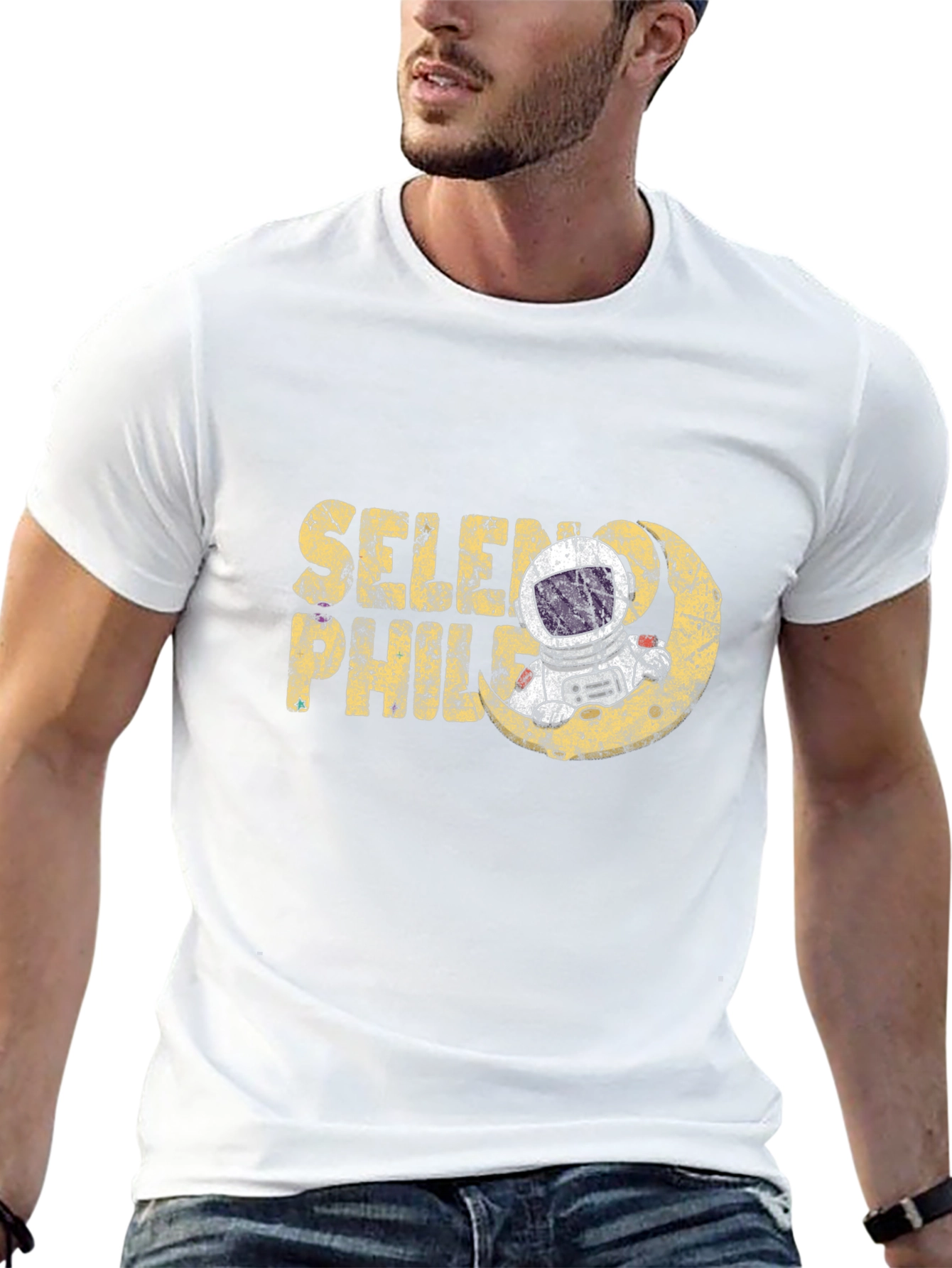 Seleno Philia Astronaut Graphic T-Shirt