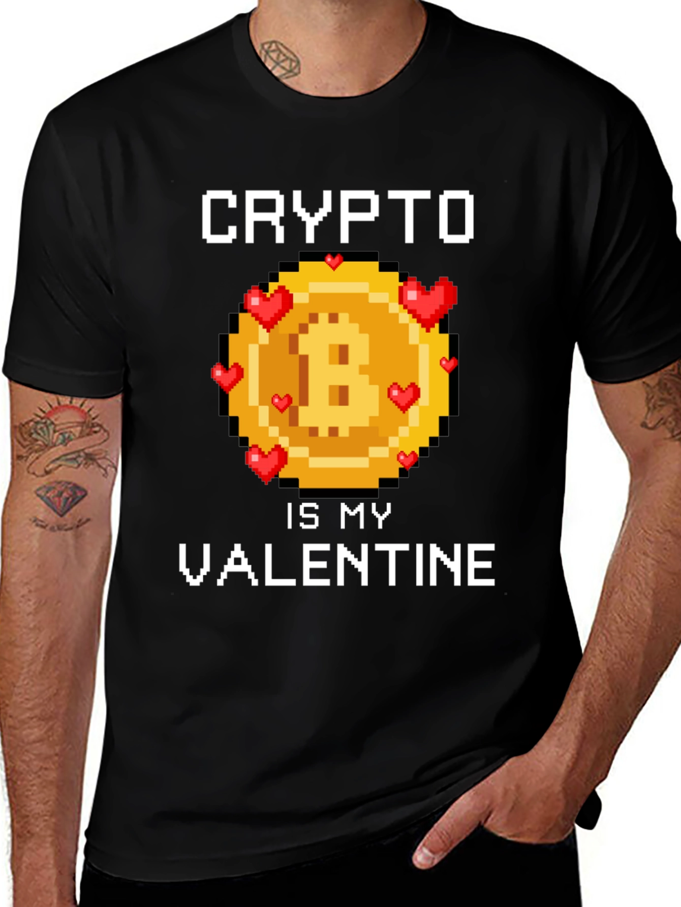 Crypto Is My Valentine T-Shirt Bitcoin Lover Gift