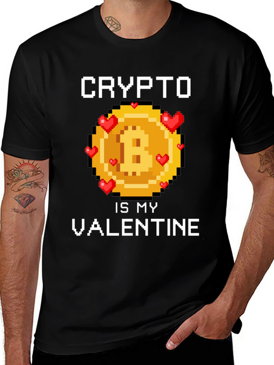 Crypto Is My Valentine T-Shirt Bitcoin Lover Gift