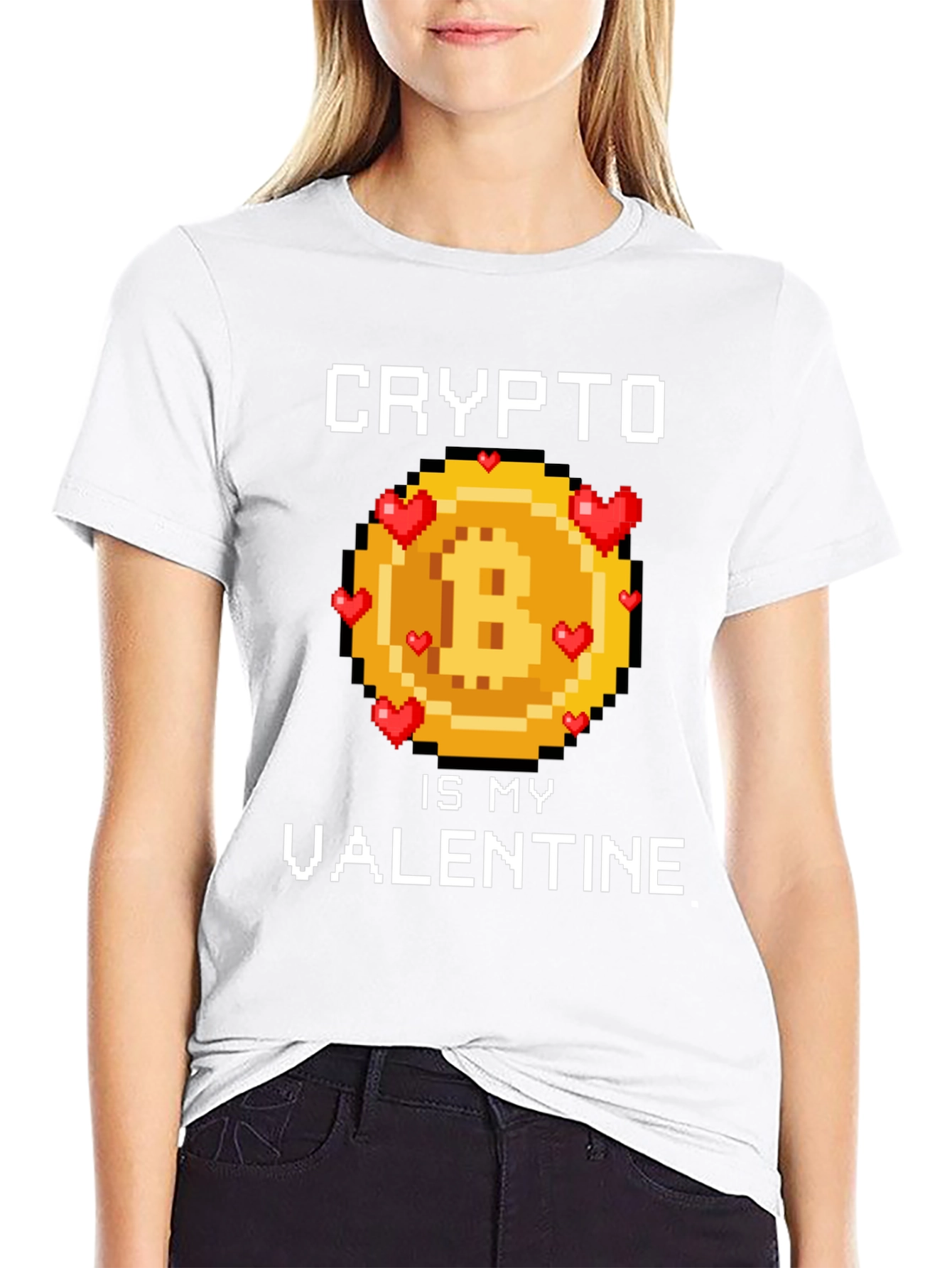 Crypto Is My Valentine T-Shirt Bitcoin Lover Gift