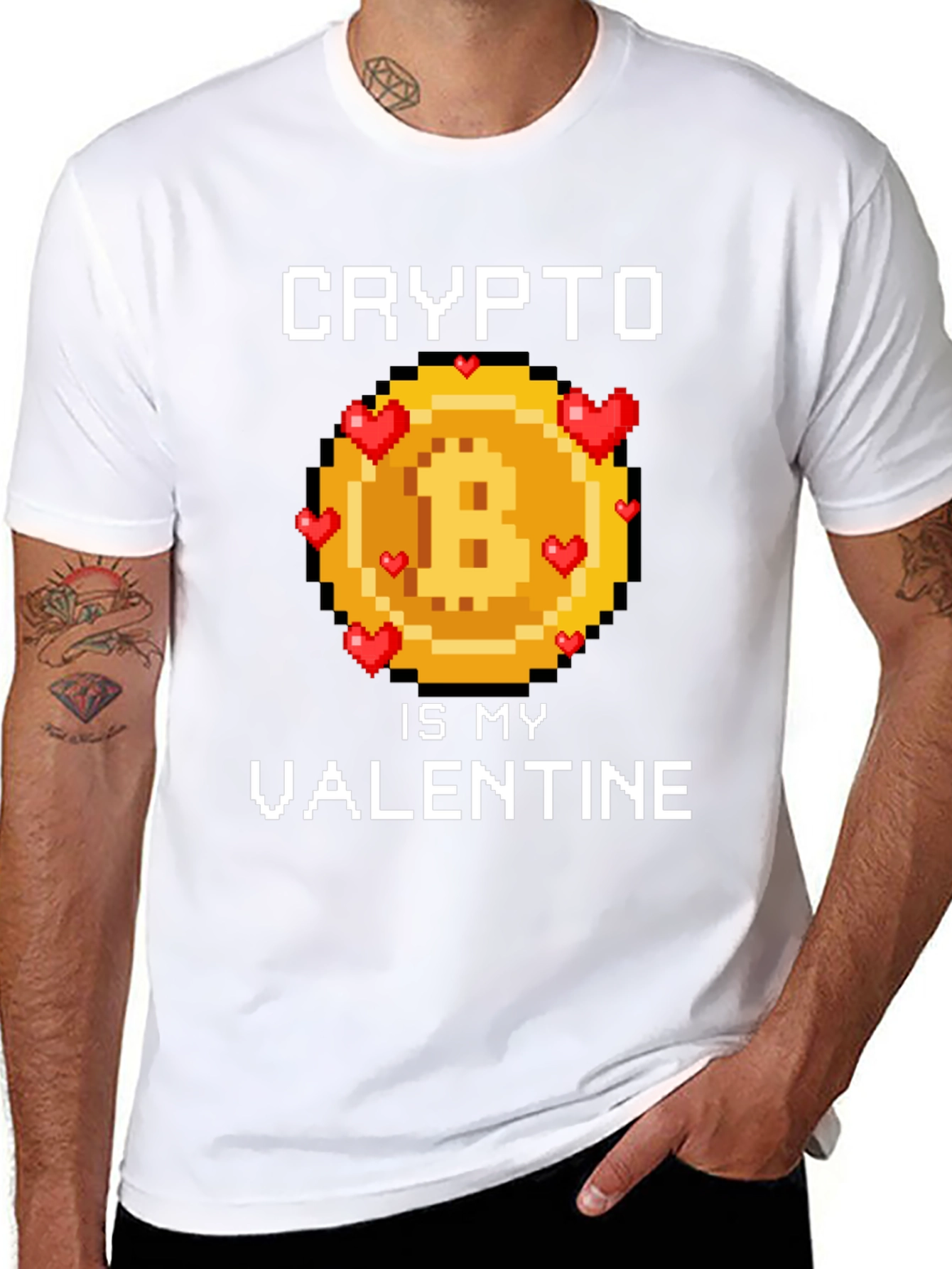 Crypto Is My Valentine T-Shirt Bitcoin Lover Gift