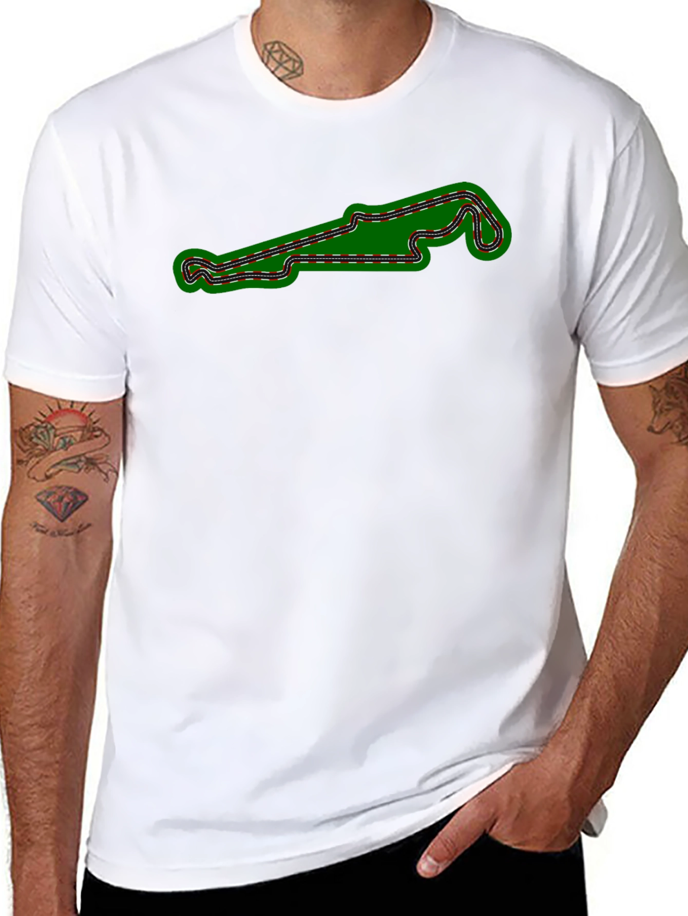 Race Track Graphic Tee - Motorsports Enthusiast