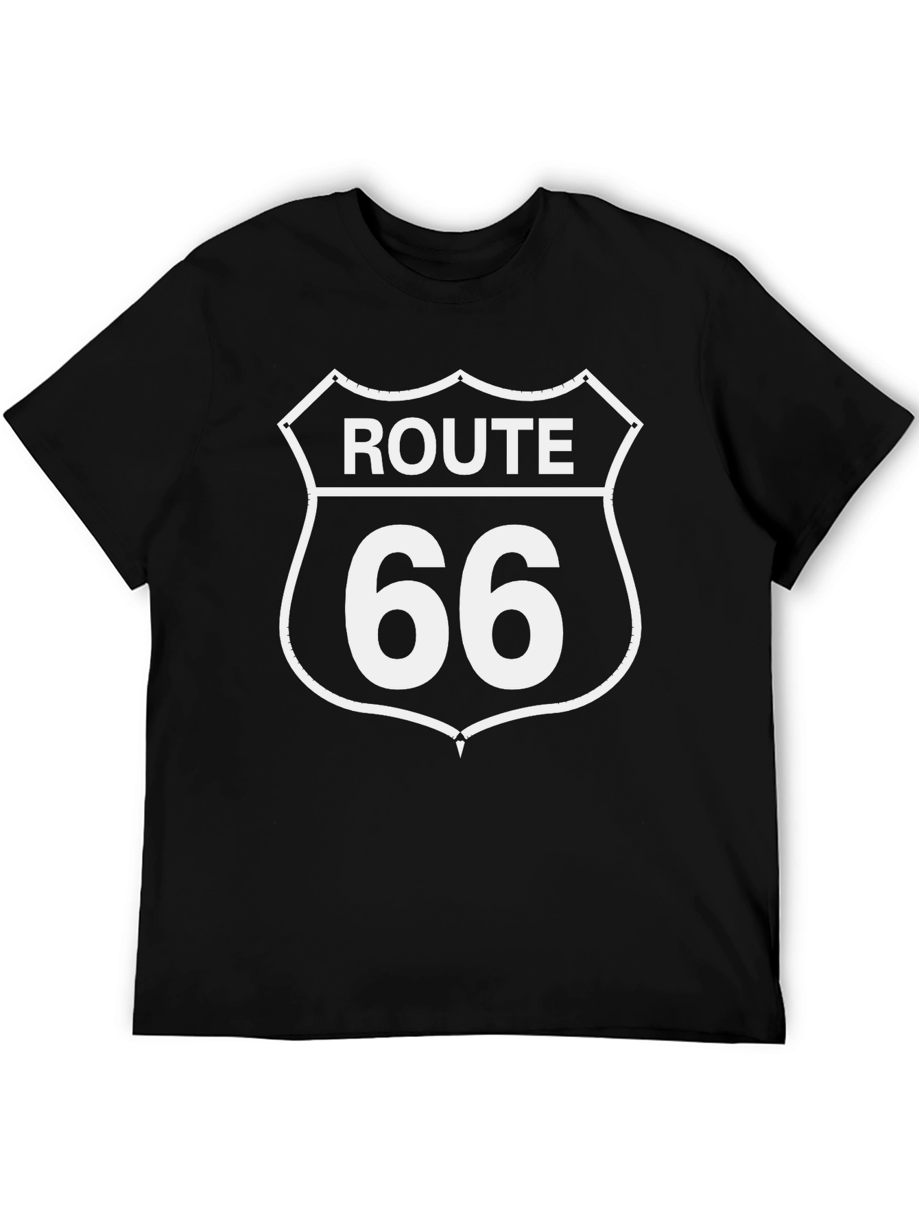 Route 66 Black Graphic T-Shirt