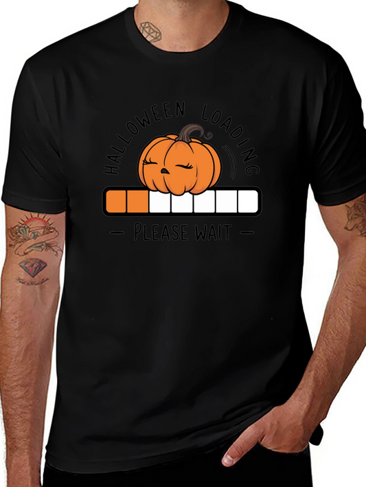 Halloween Loading Pumpkin Graphic T-Shirt
