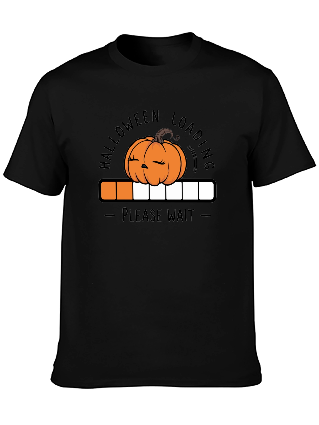 Halloween Loading Pumpkin Graphic T-Shirt