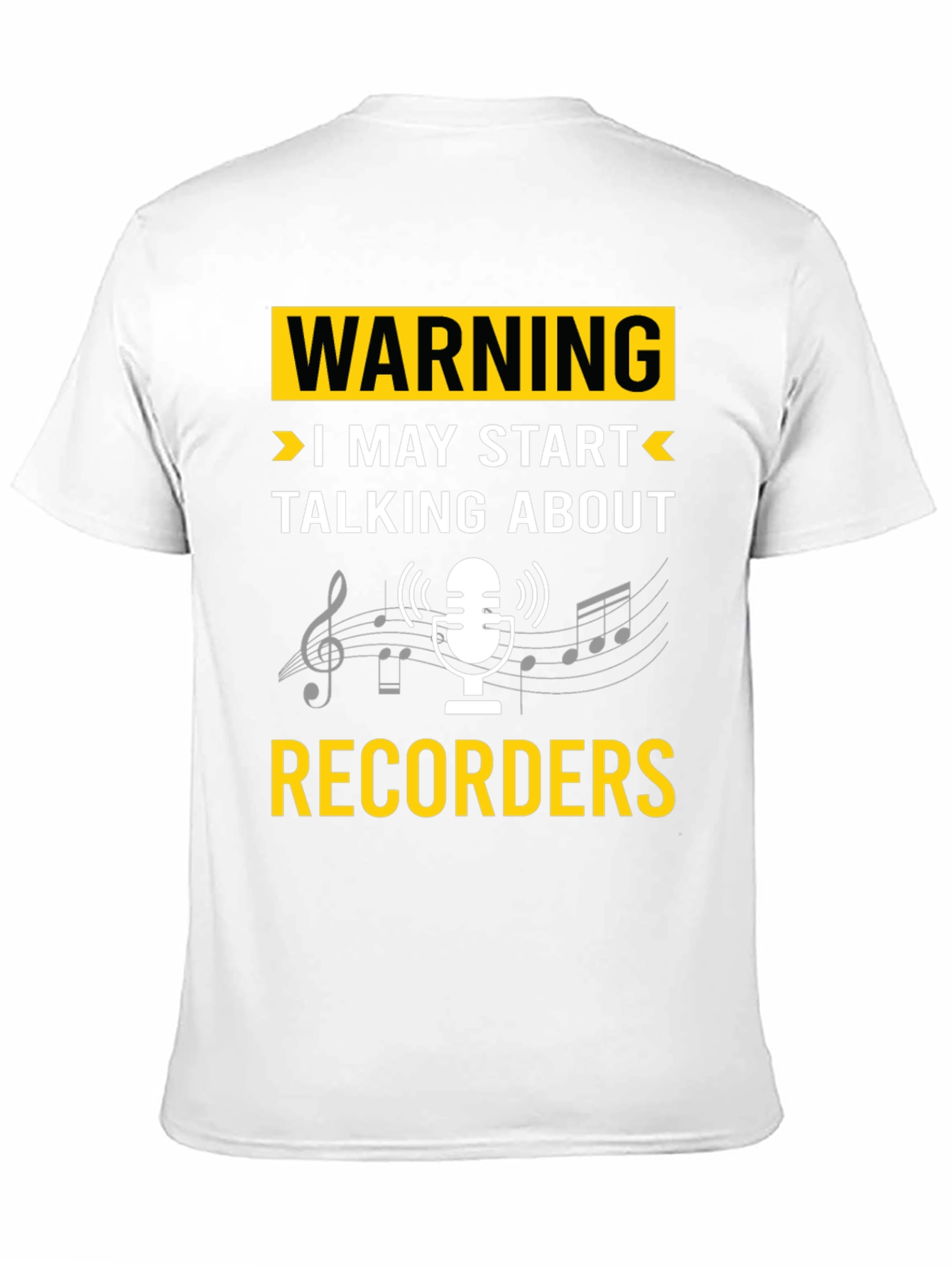 Warning Recorder T-Shirt: Music Lovers Tee