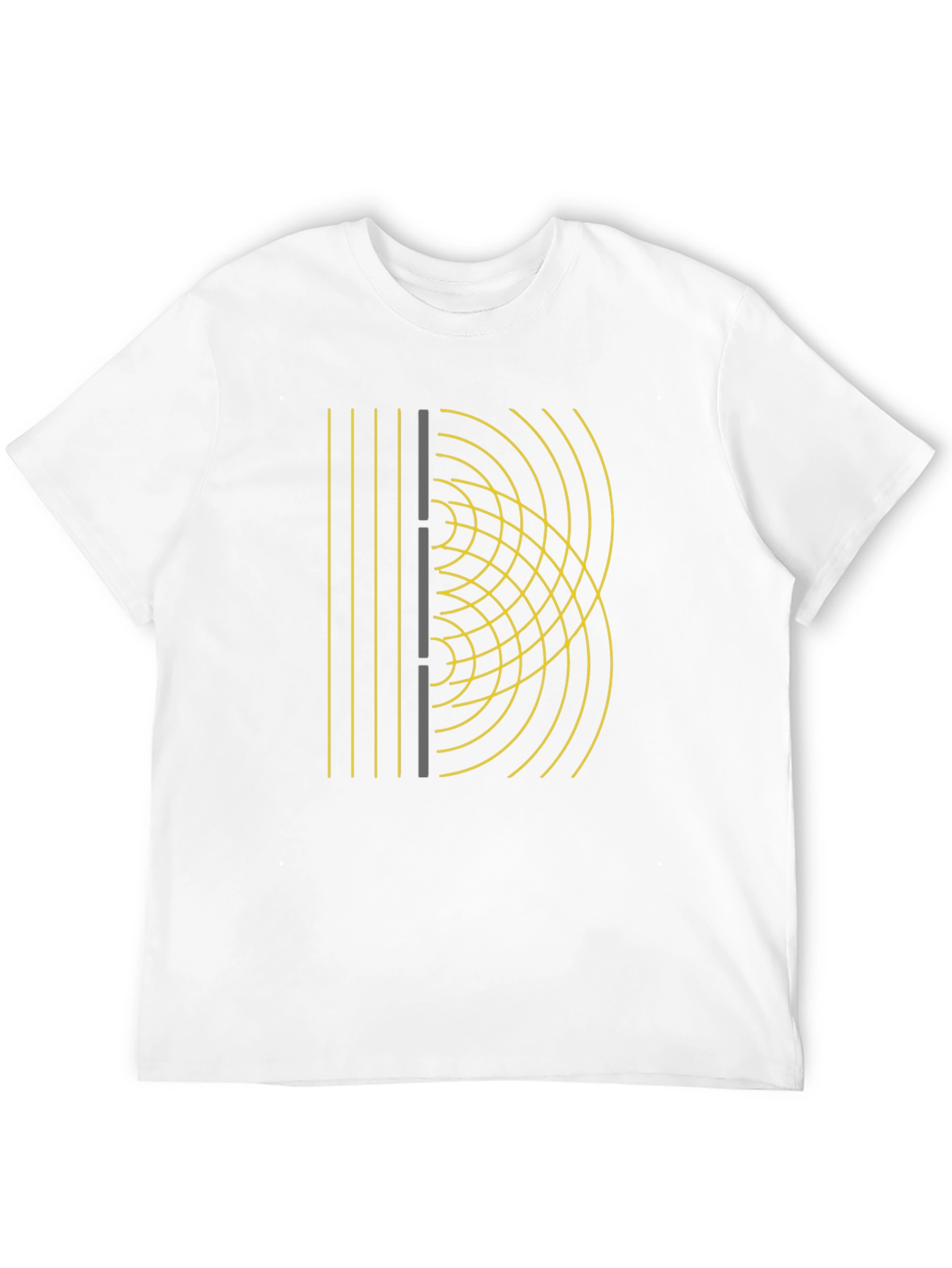 Wave Interference Black Graphic Tee