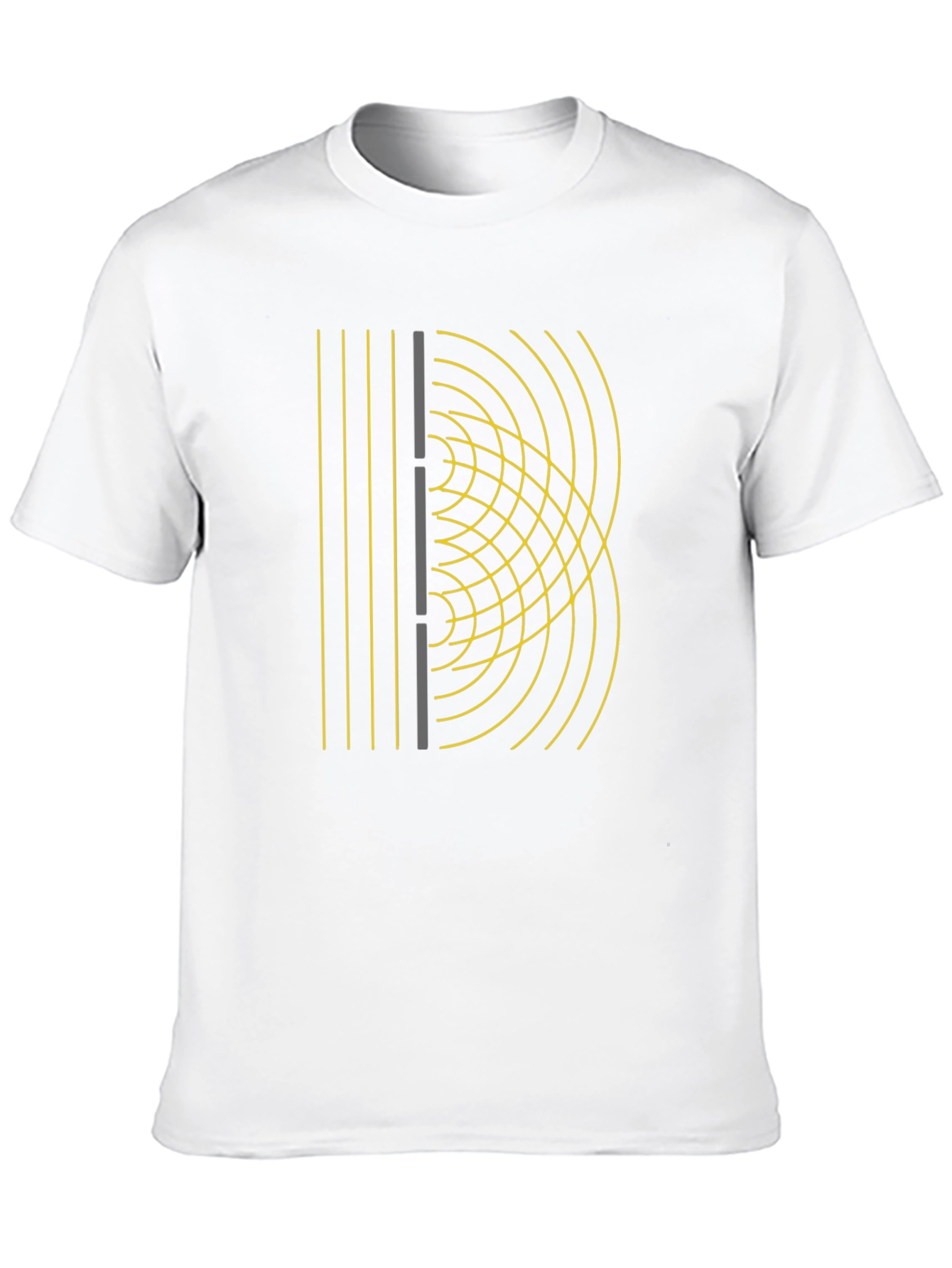 Wave Interference Black Graphic Tee