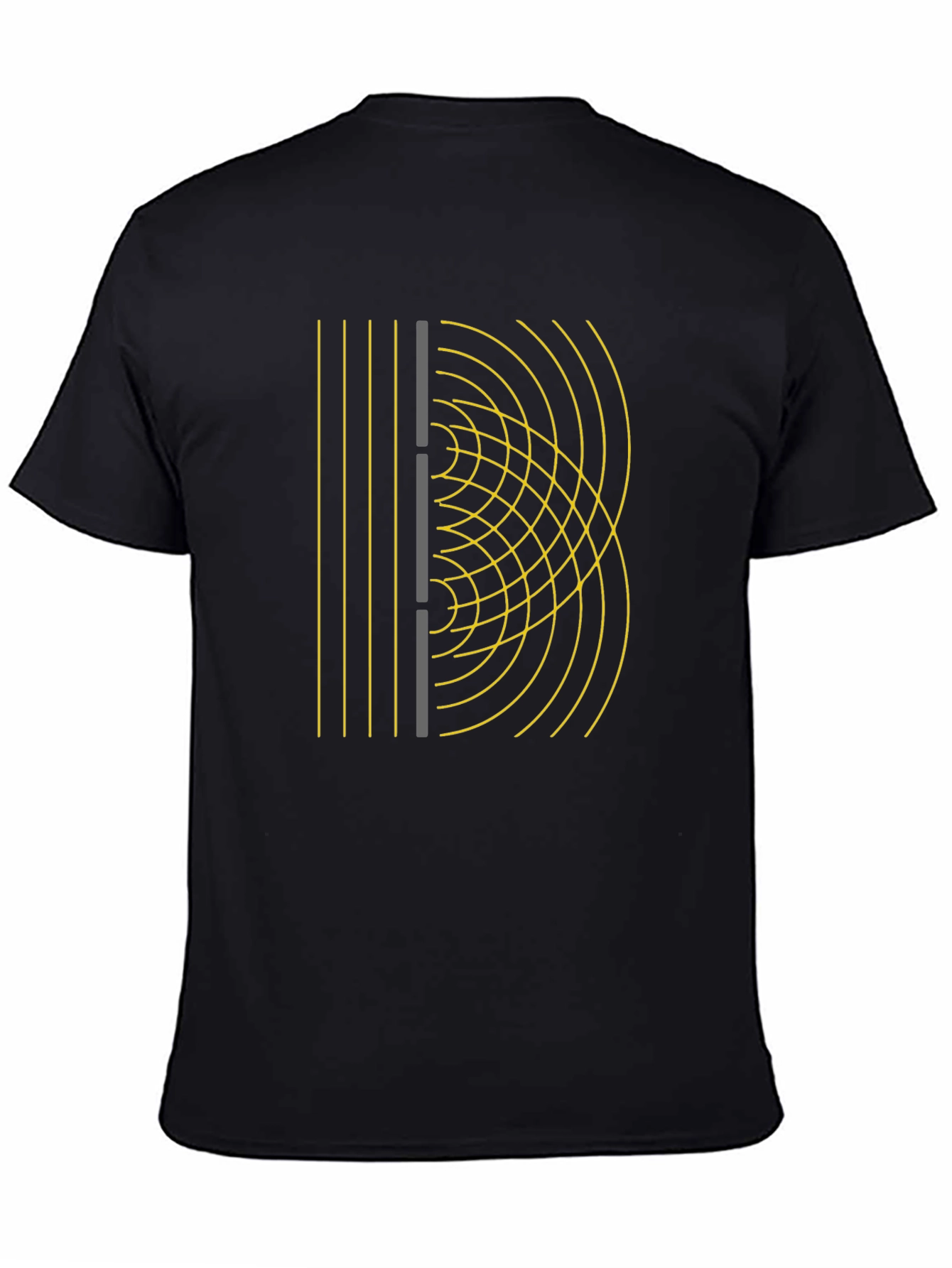 Wave Interference Black Graphic Tee