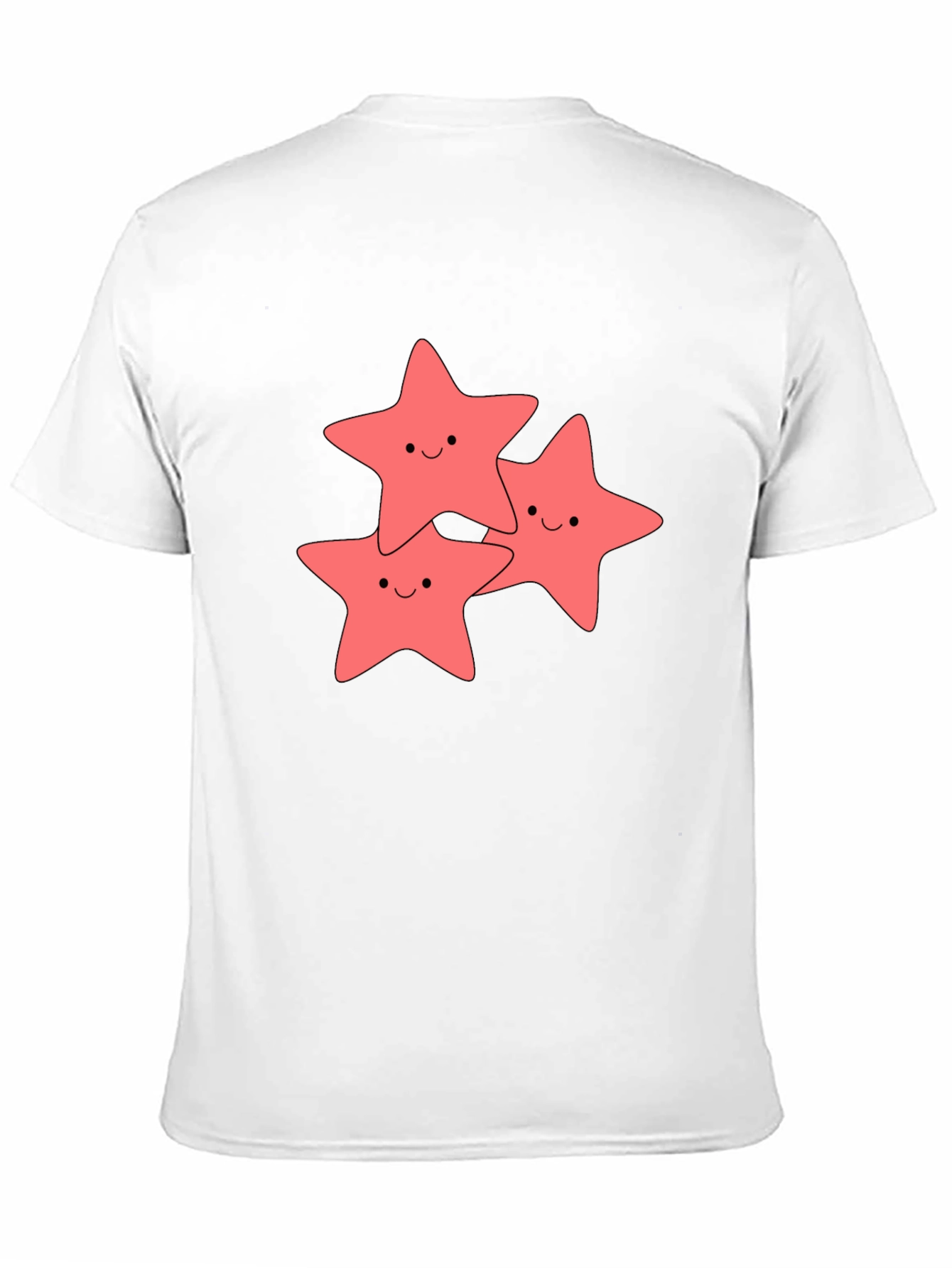 Cute Starfish Graphic Black T-Shirt