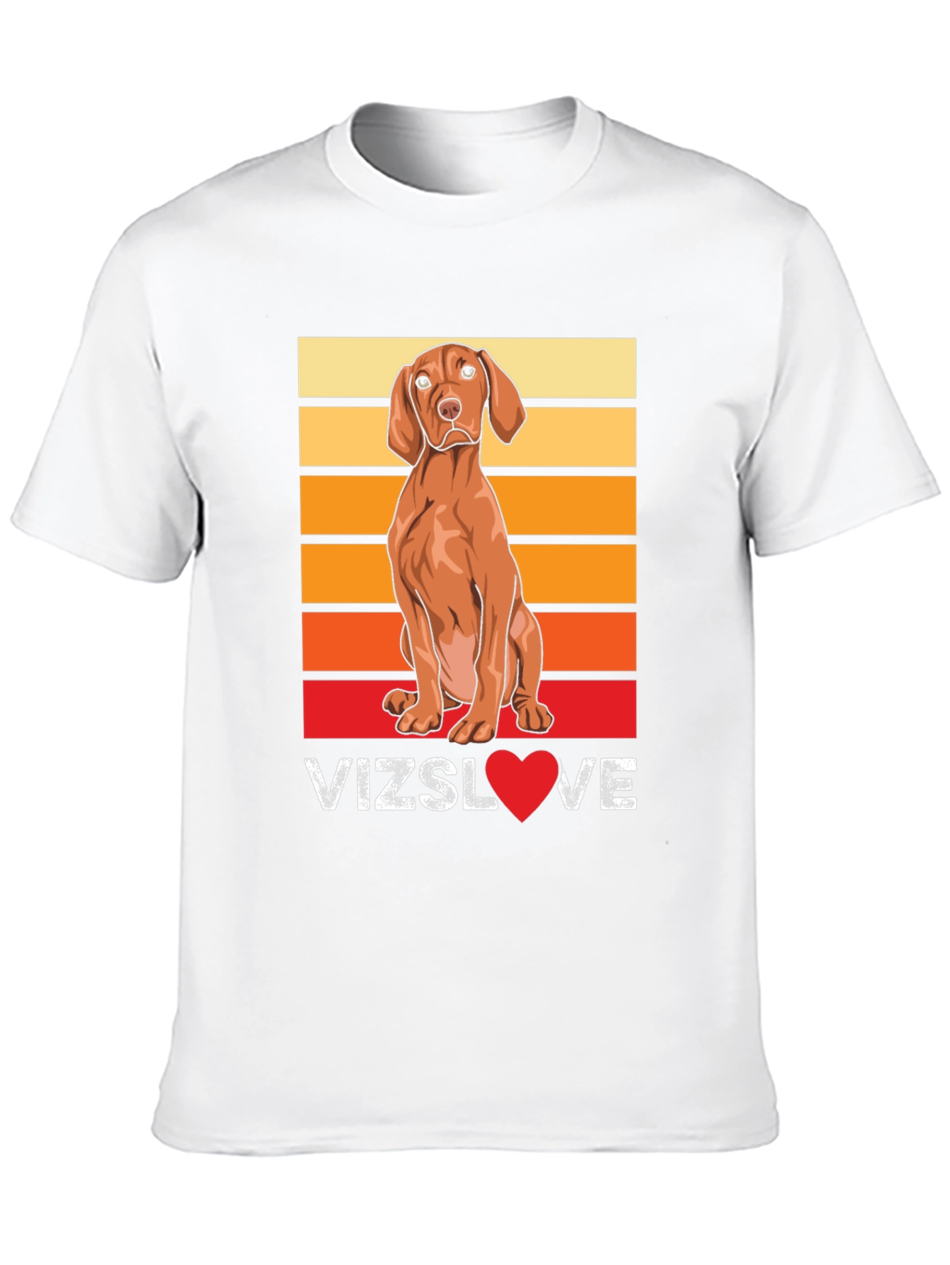 Vizsla Dog Love T-Shirt - Sunset Graphic Tee