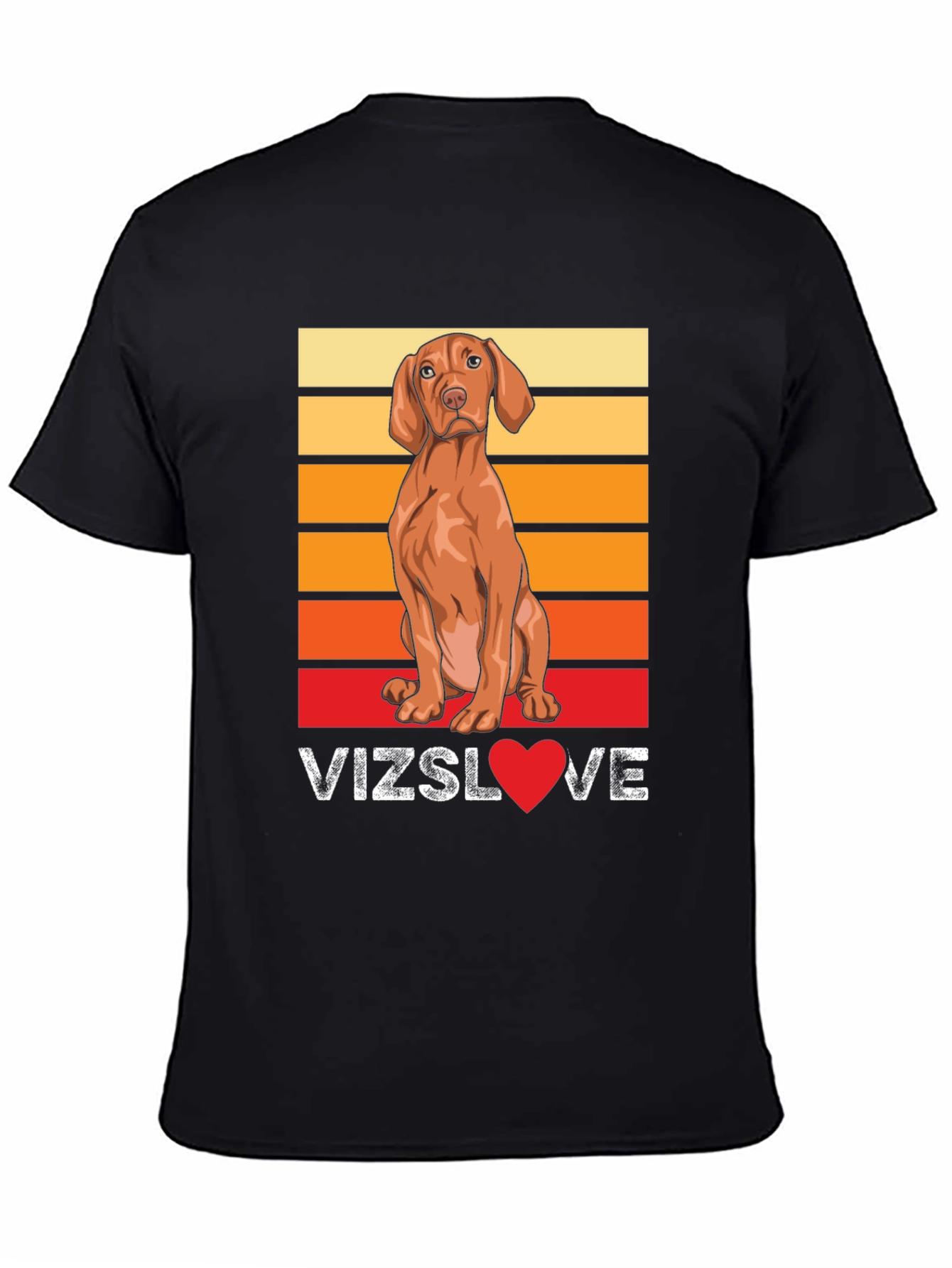 Vizsla Dog Love T-Shirt - Sunset Graphic Tee