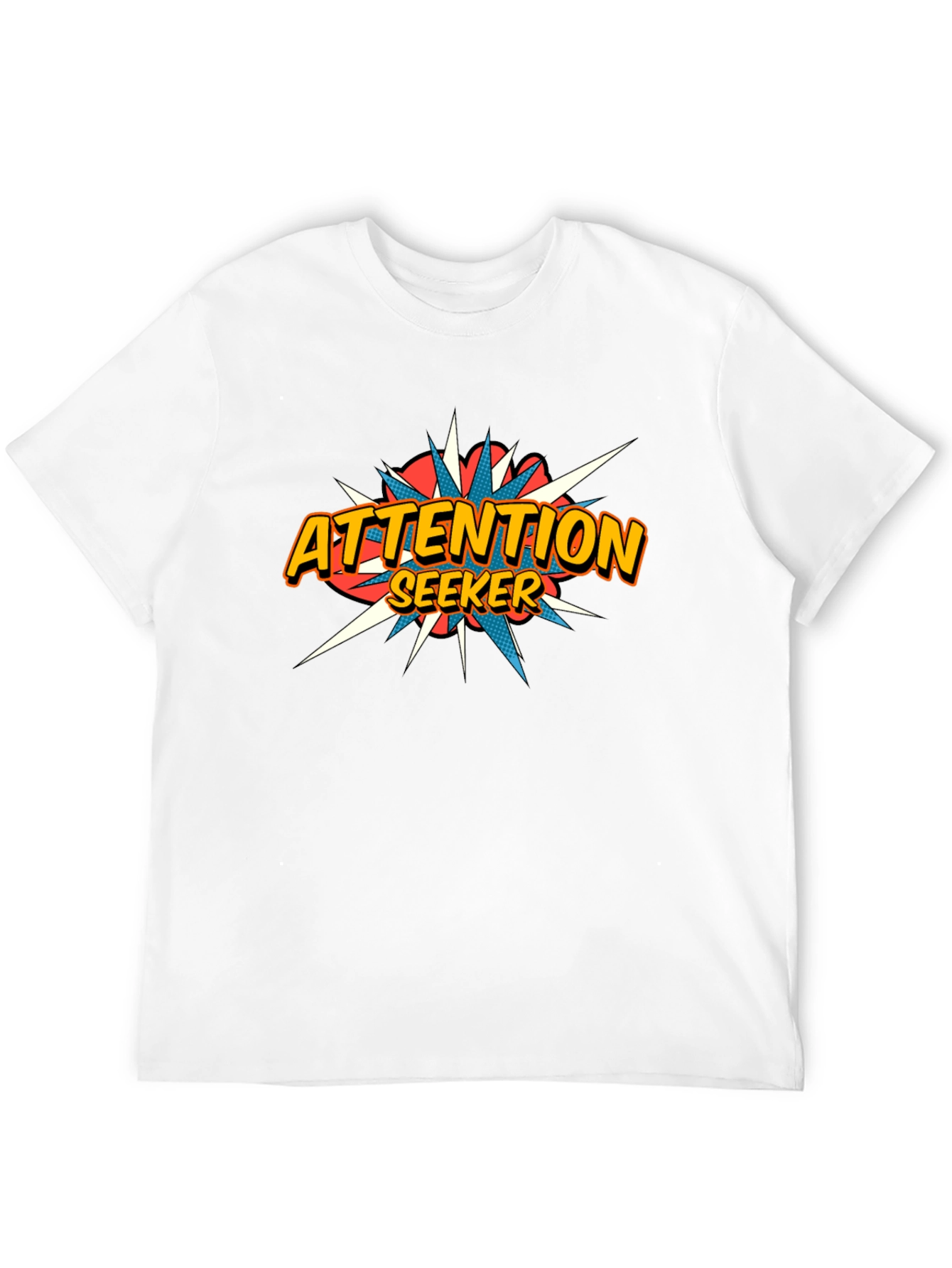 Attention Seeker Graphic Tee - Black Cotton T-Shirt