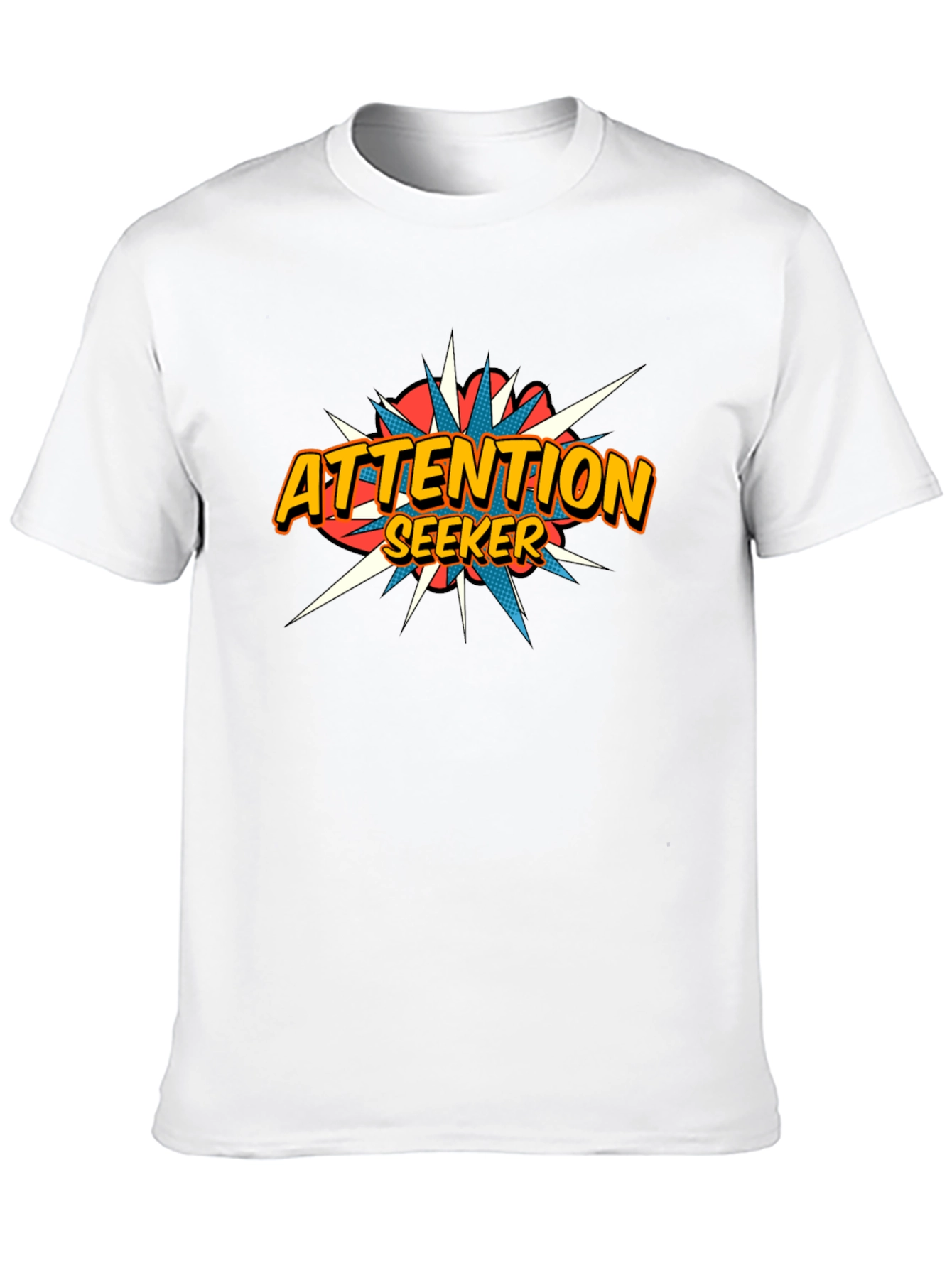 Attention Seeker Graphic Tee - Black Cotton T-Shirt