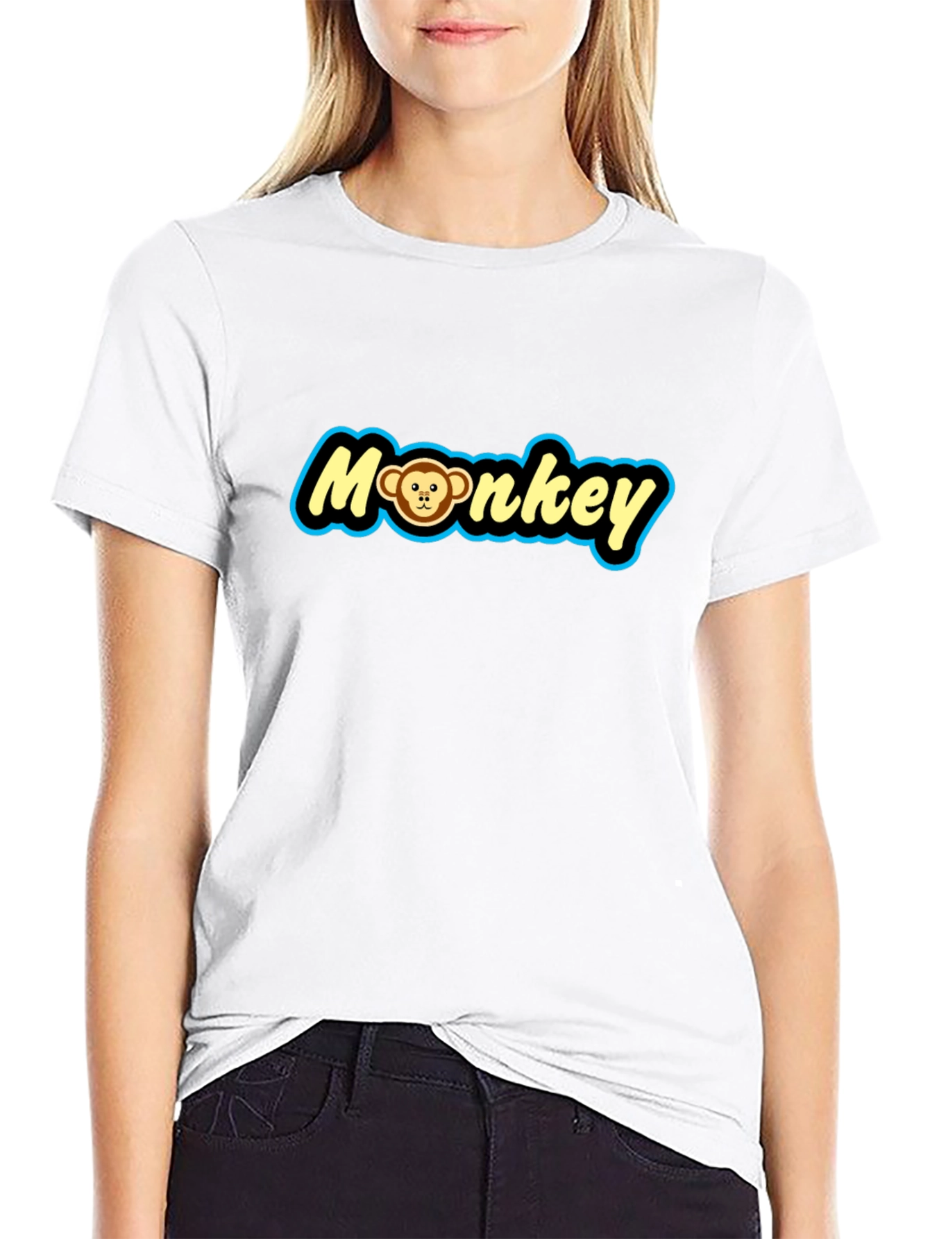 Monkey Graphic Tee - Novelty Print Crew Neck T-Shirt