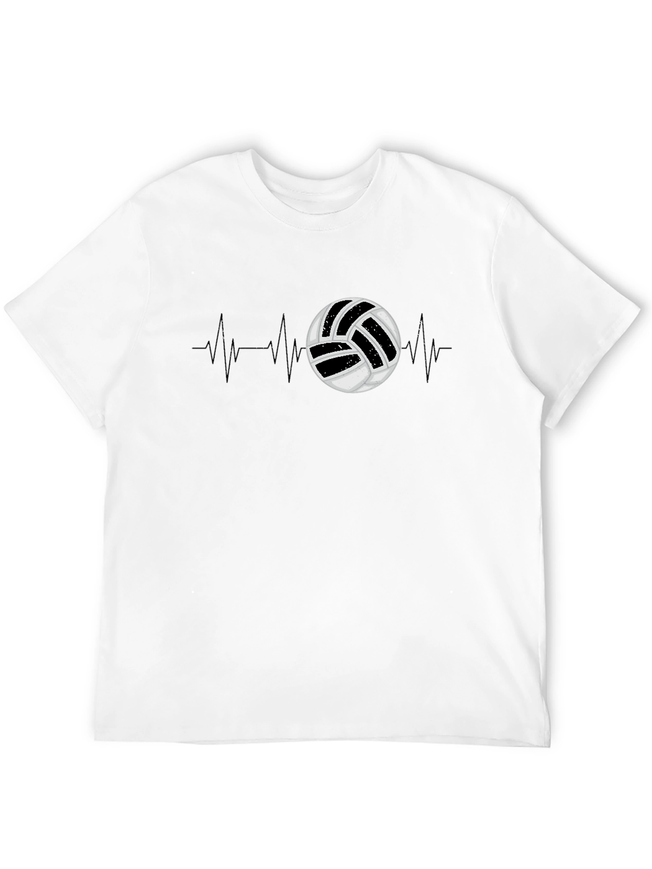 Volleyball Heartbeat Graphic Tee - Sports T-Shirt