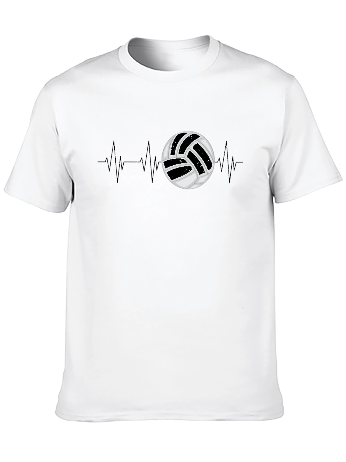 Volleyball Heartbeat Graphic Tee - Sports T-Shirt