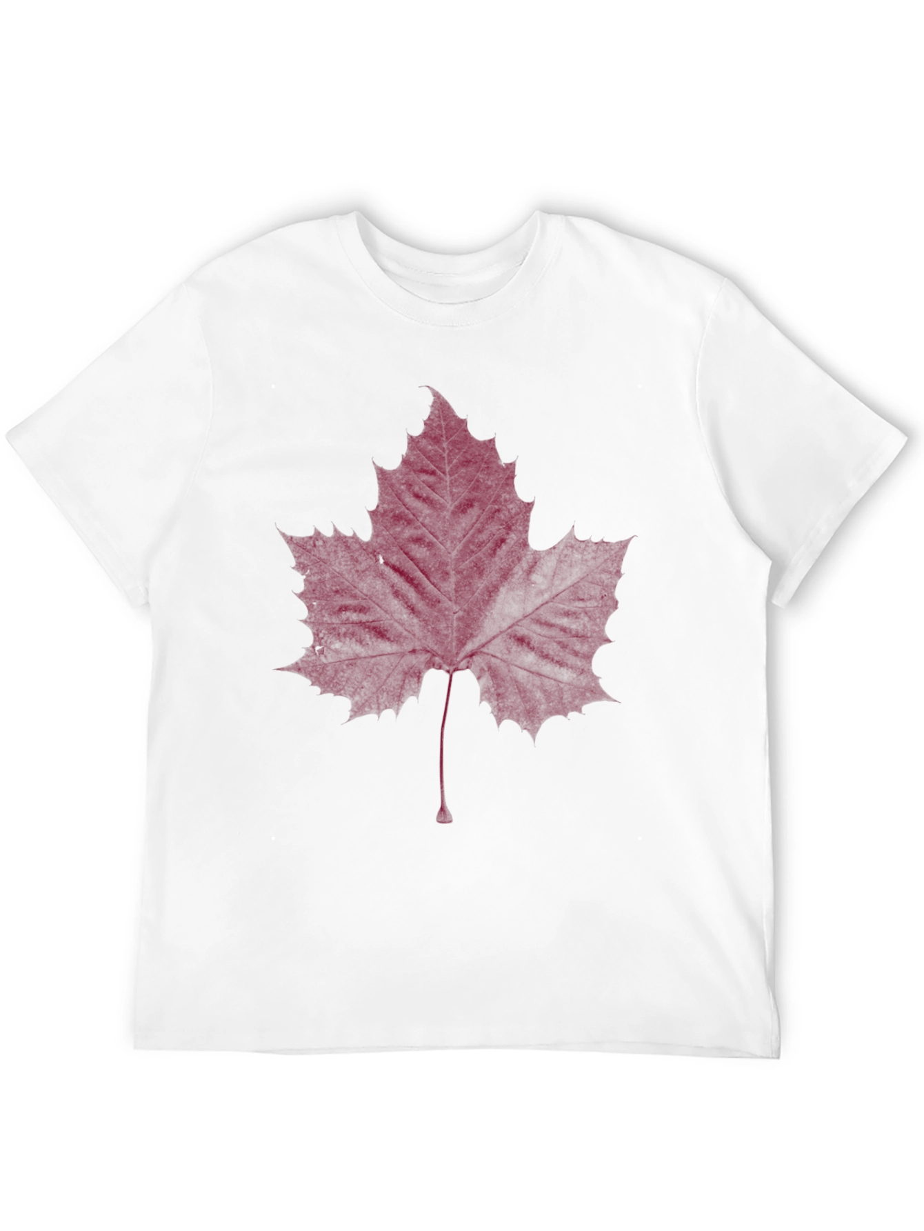 Maroon Maple Leaf Graphic Tee - Stylish Casual Wear