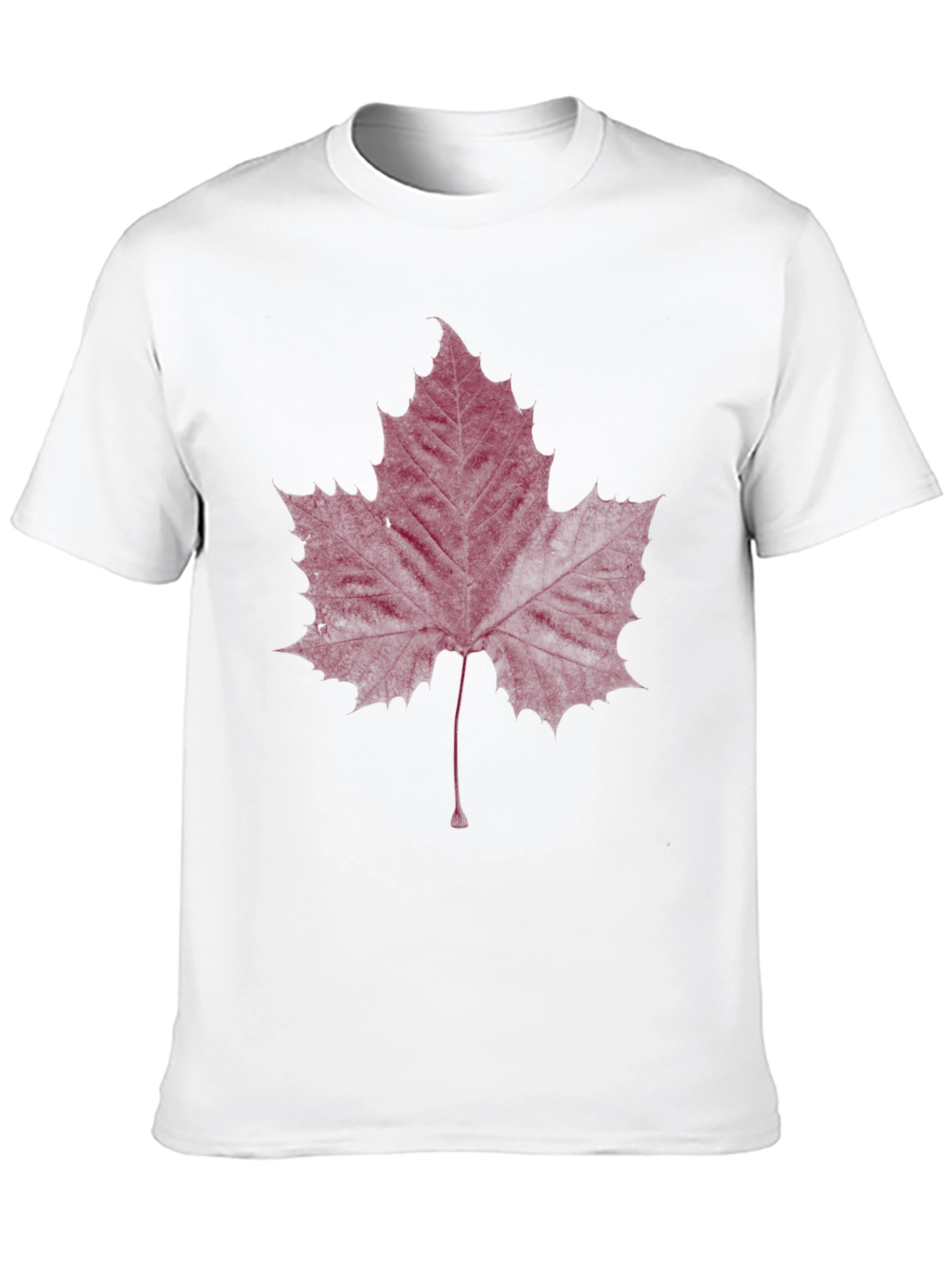 Maroon Maple Leaf Graphic Tee - Stylish Casual Wear