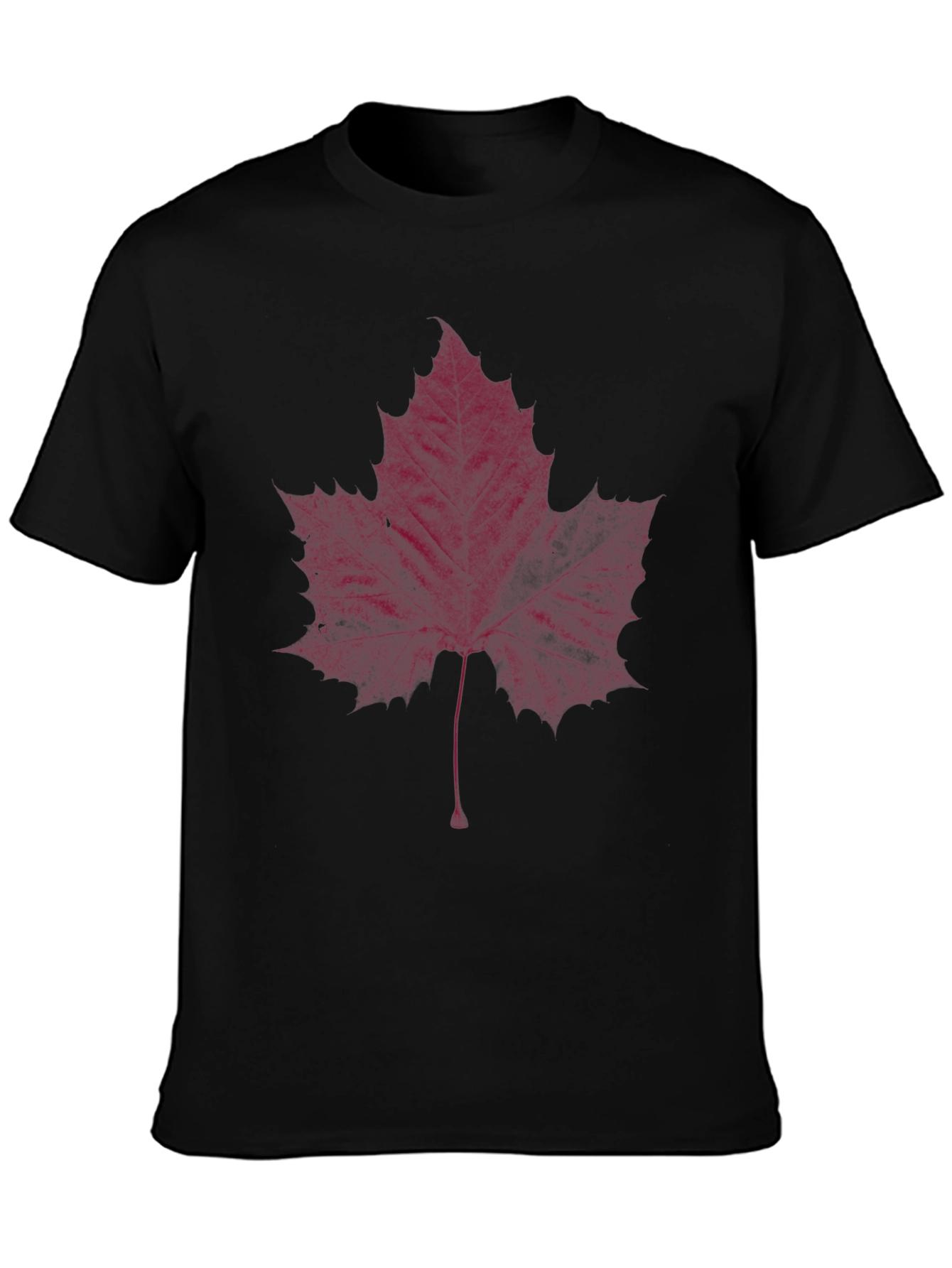 Maroon Maple Leaf Graphic Tee - Stylish Casual Wear