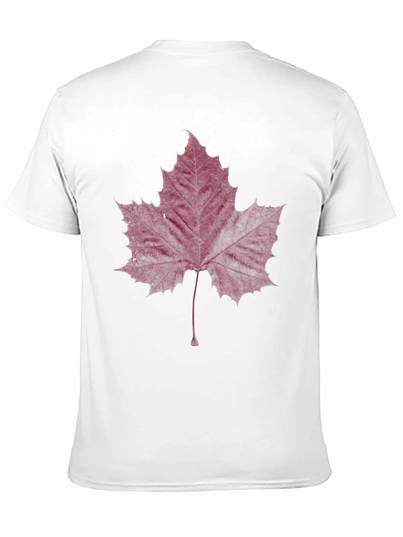 Maroon Maple Leaf Graphic Tee - Stylish Casual Wear