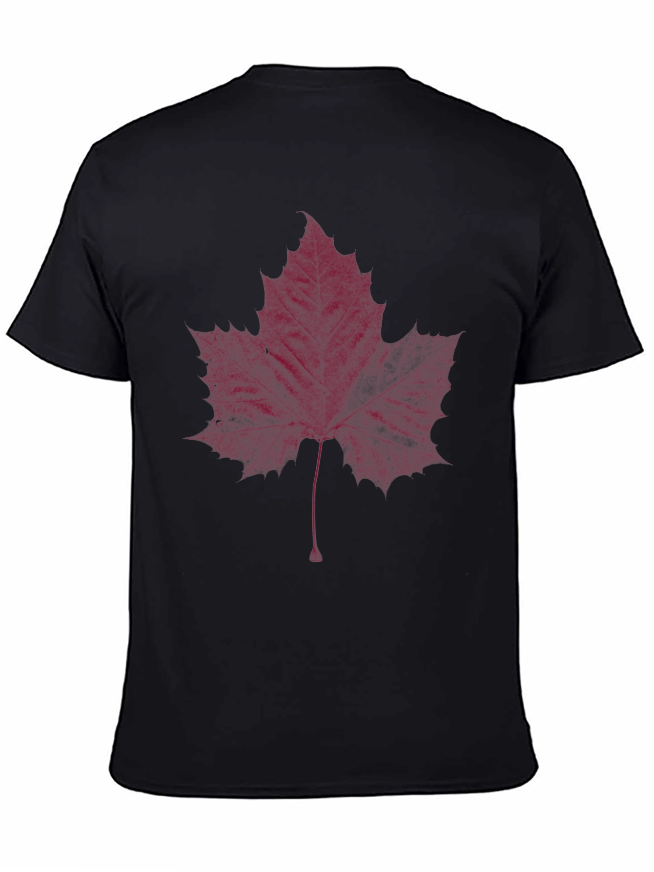 Maroon Maple Leaf Graphic Tee - Stylish Casual Wear