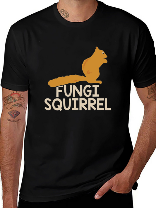 Fungi Squirrel Graphic Tee - Soft Cotton Blend