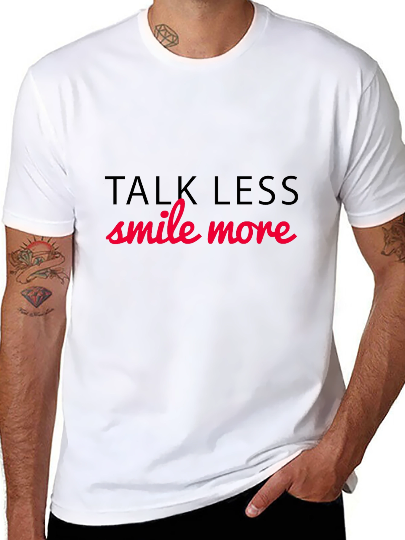 Talk Less Smile More Black Graphic Tee