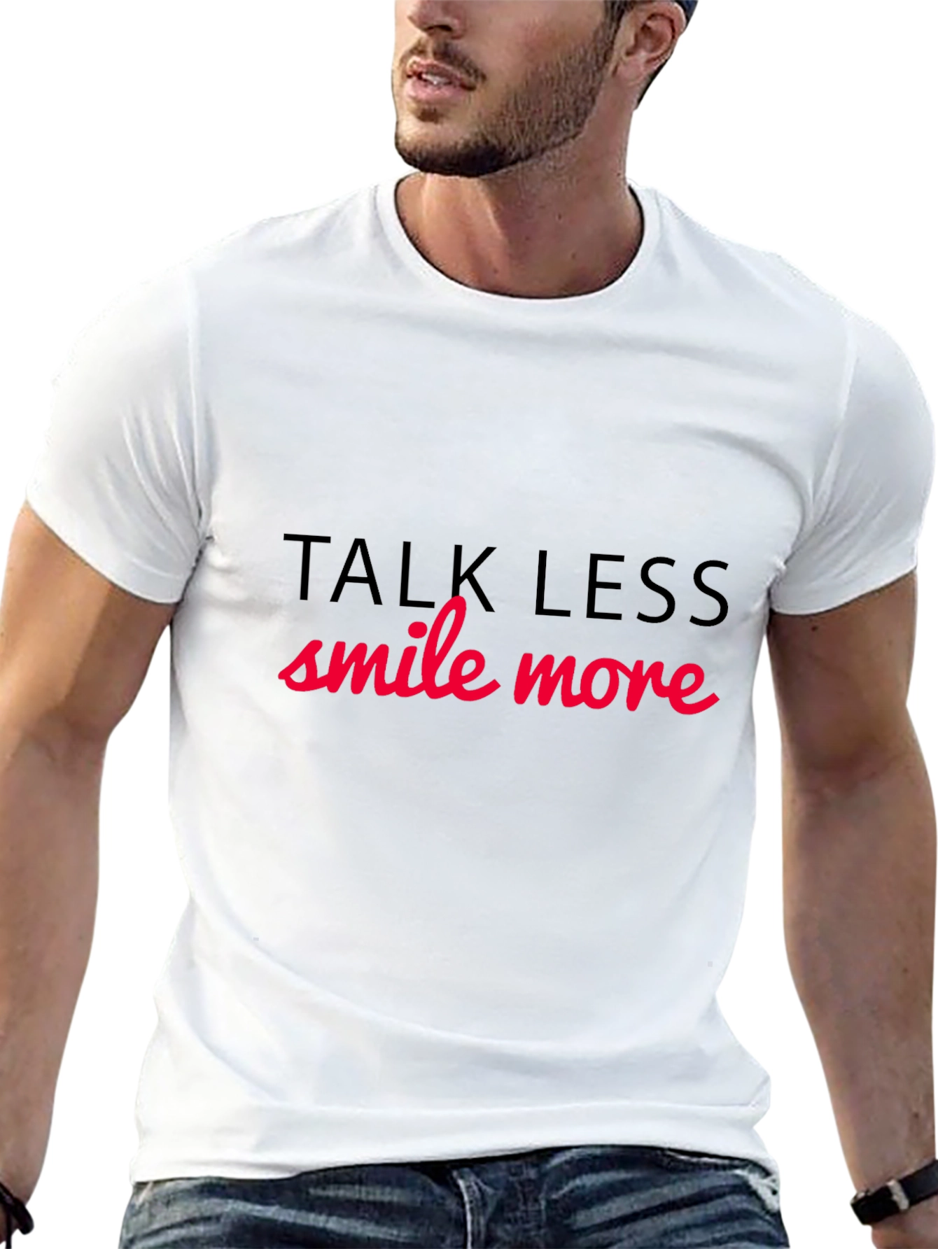 Talk Less Smile More Black Graphic Tee