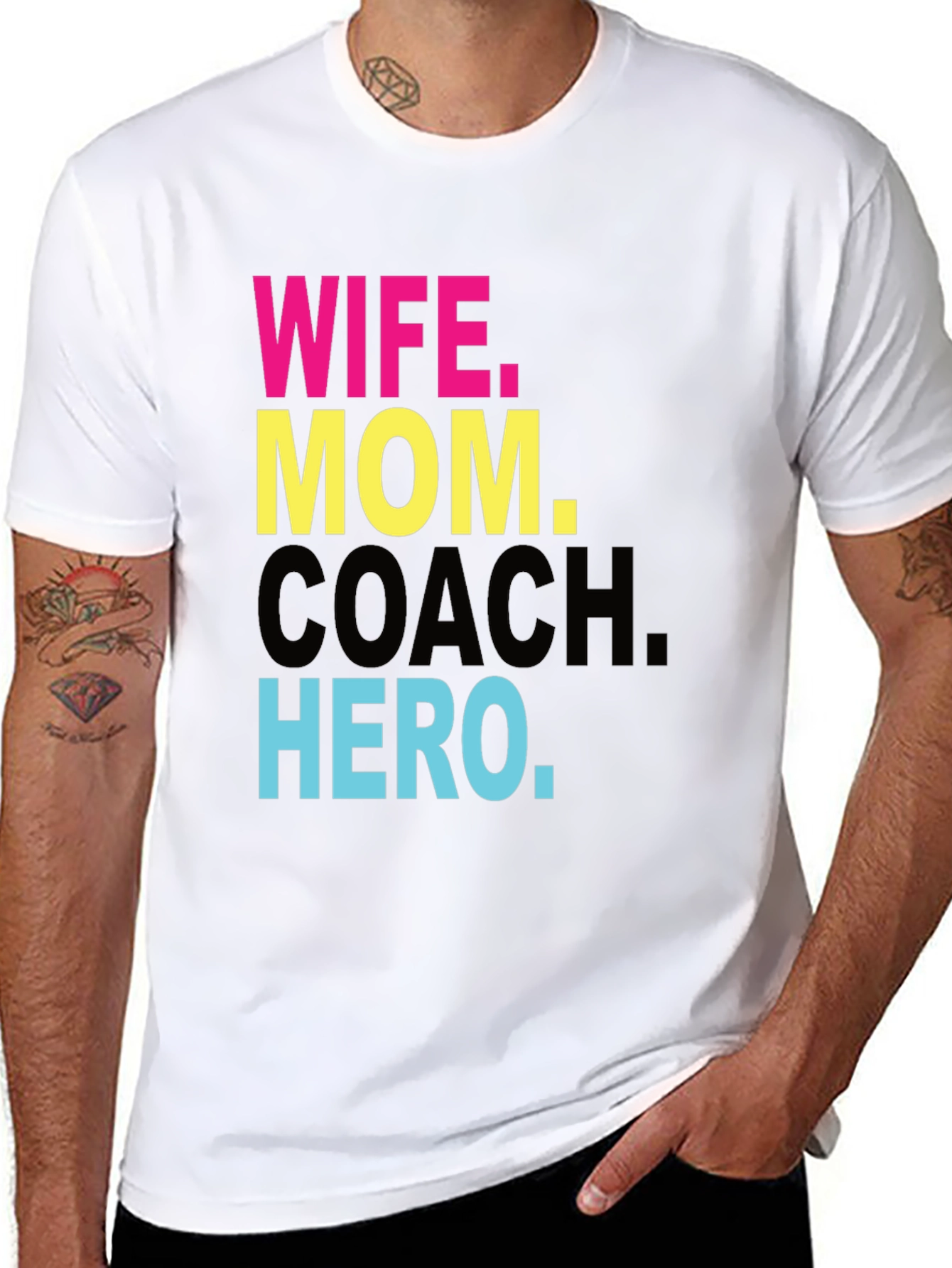 Wife Mom Coach Hero T-Shirt - Superwoman Tee