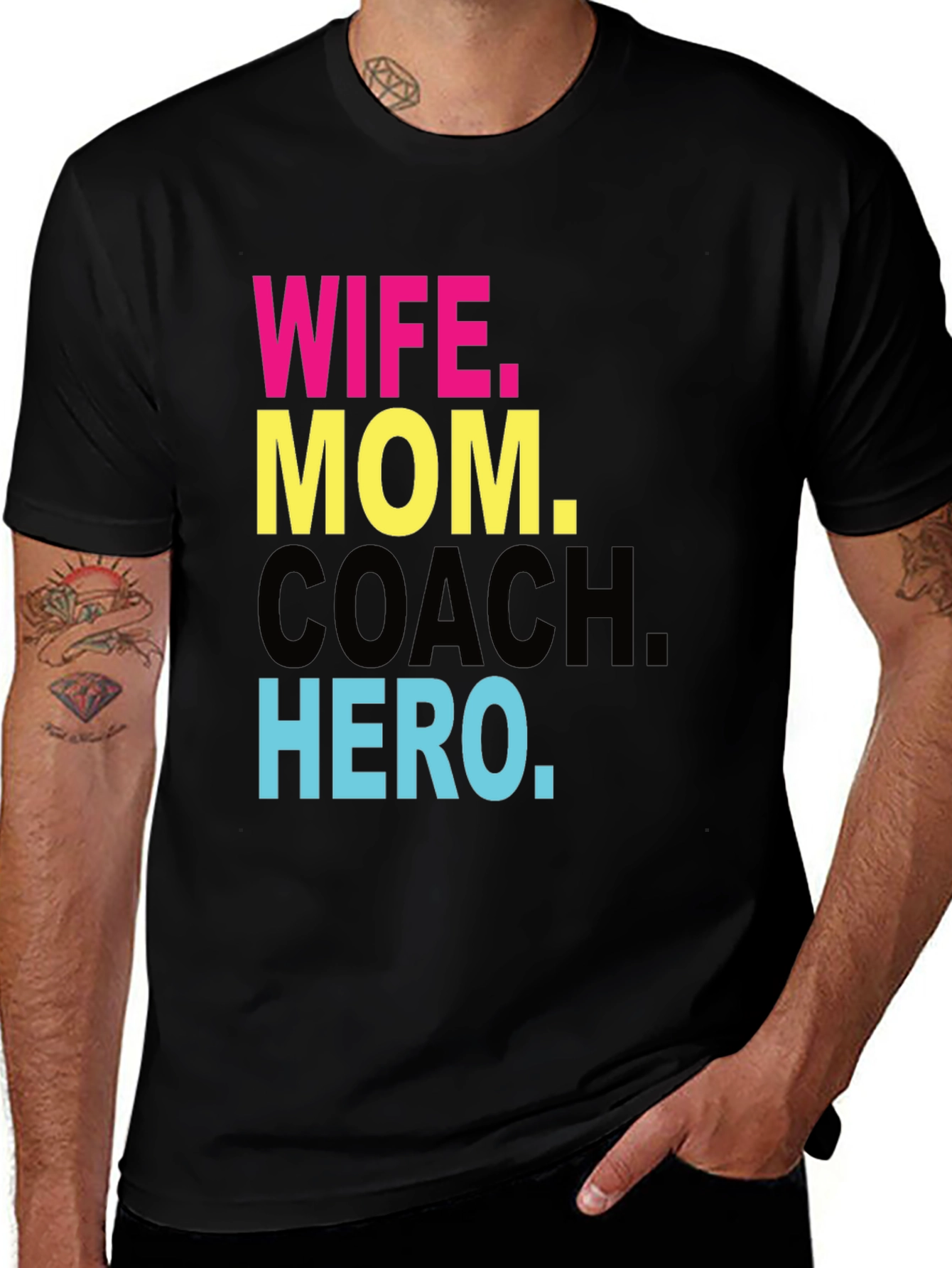 Wife Mom Coach Hero T-Shirt - Superwoman Tee