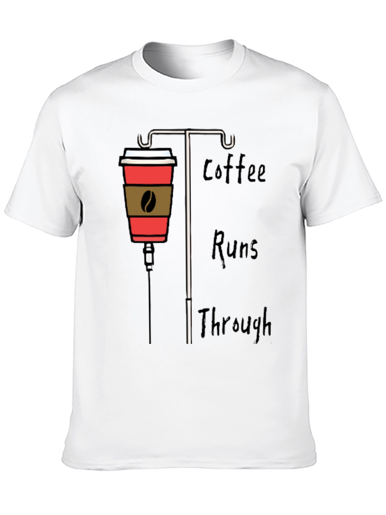 Coffee IV Drip Graphic Tee - Caffeine Lover Shirt