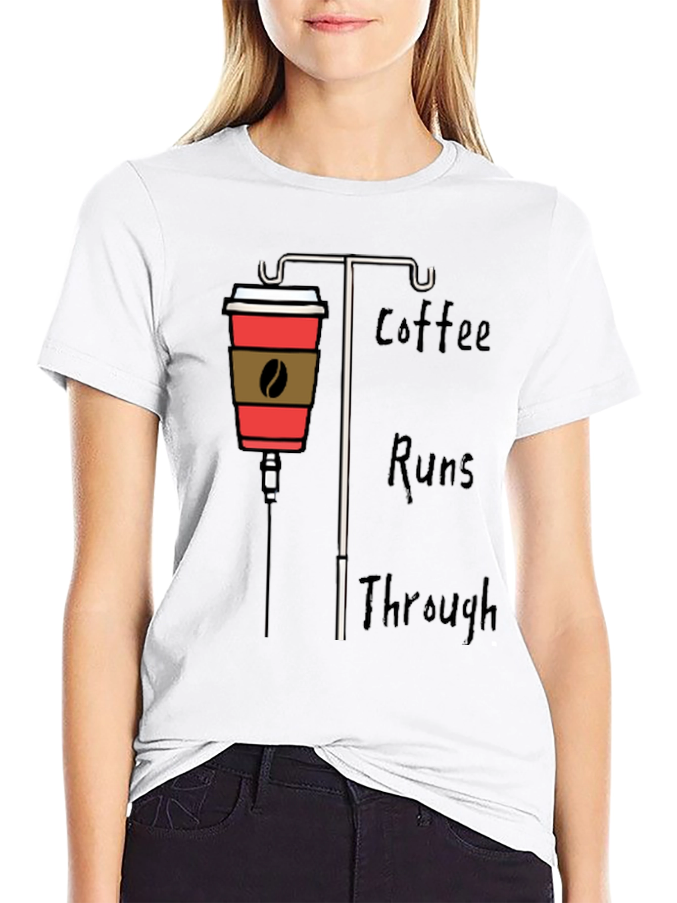 Coffee IV Drip Graphic Tee - Caffeine Lover Shirt