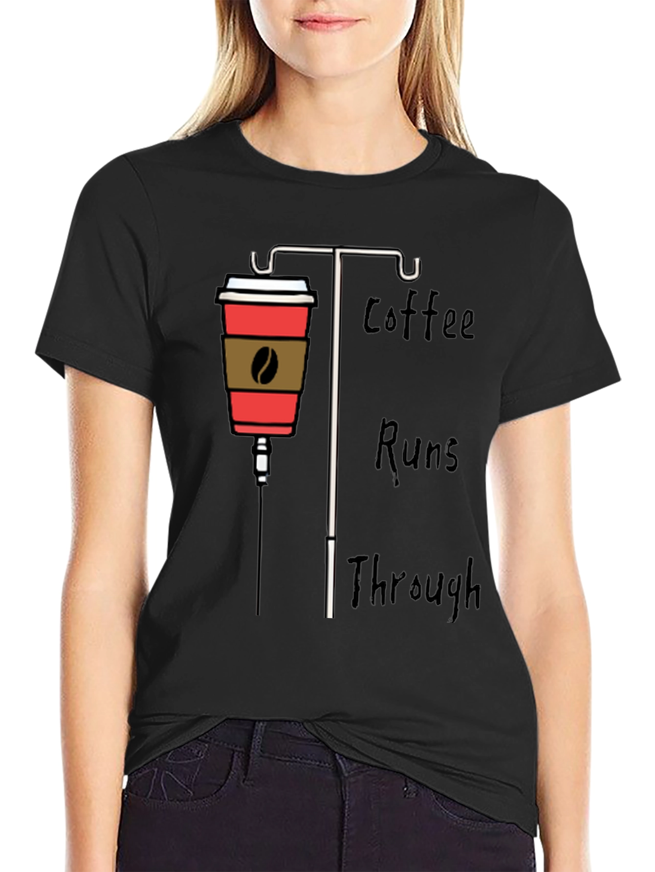 Coffee IV Drip Graphic Tee - Caffeine Lover Shirt