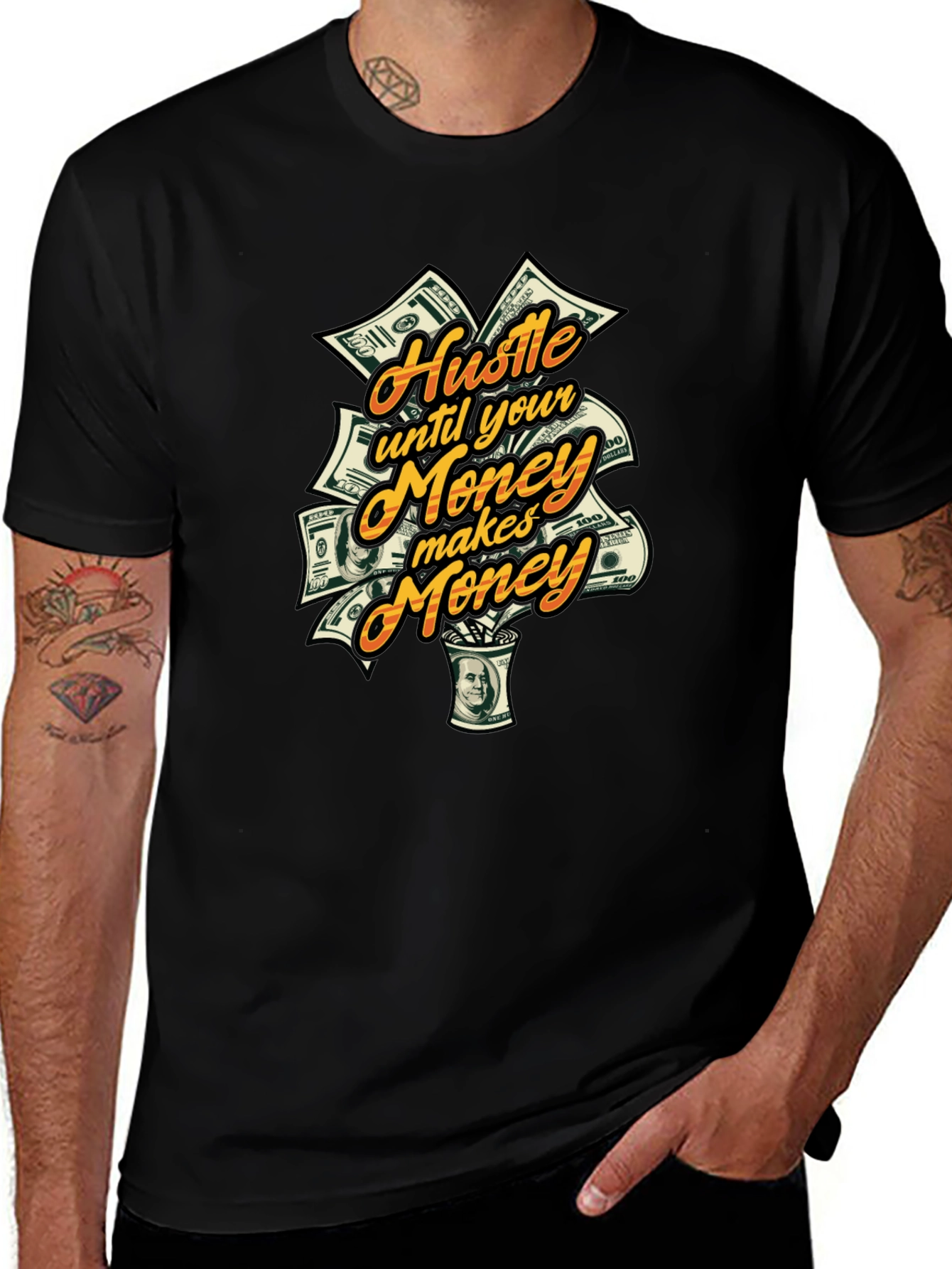 Hustle Money Graphic T-Shirt