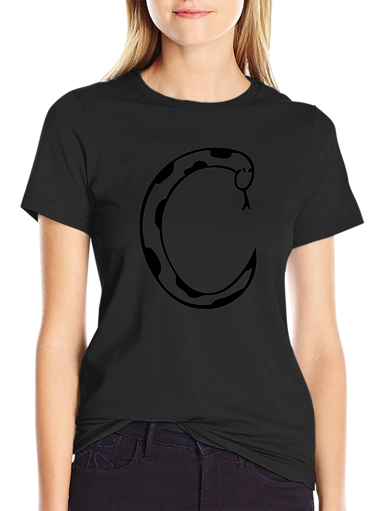 Snake Graphic Tee - Cool Black T-Shirt